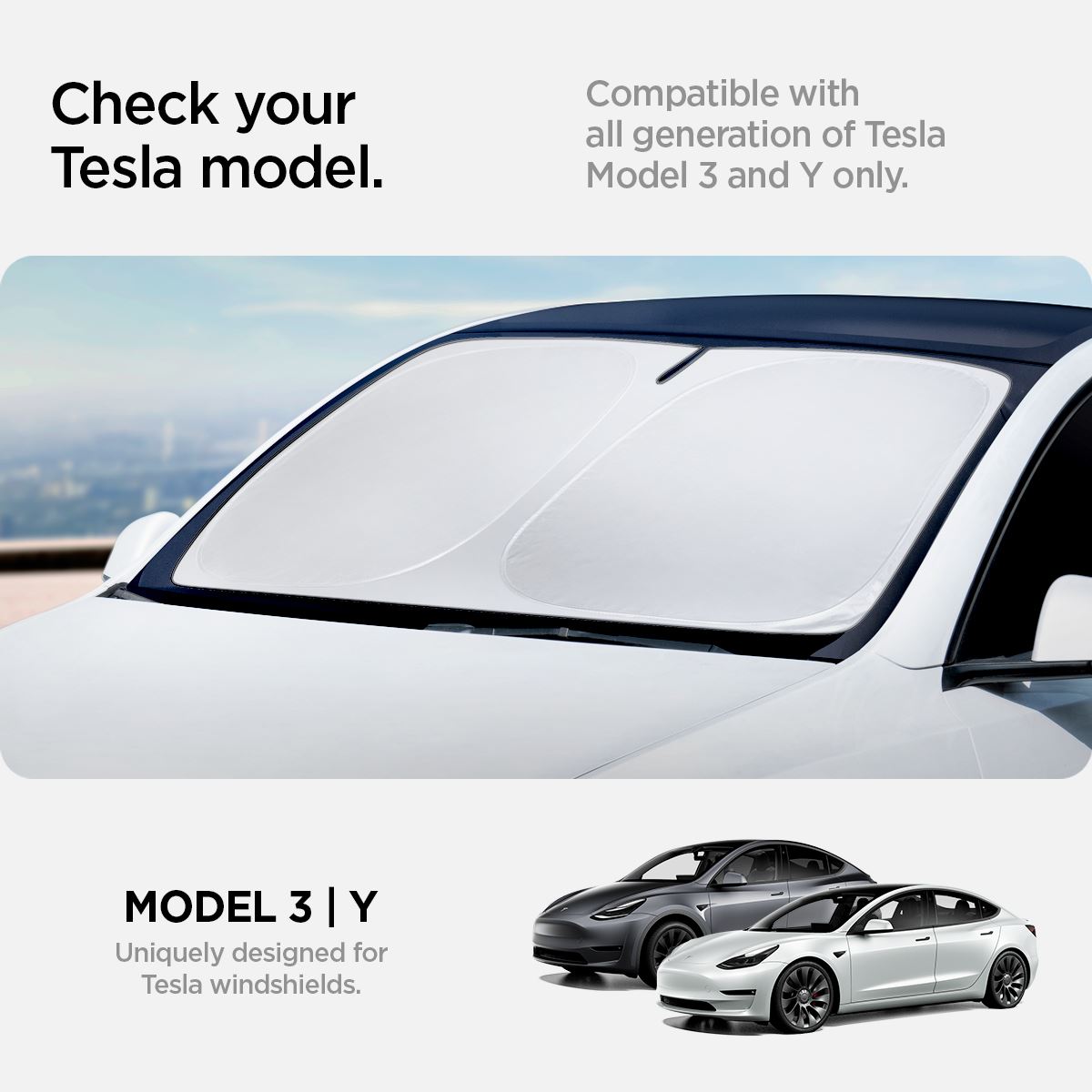 Spigen Tesla CryoShade Front Windshield Sunshade - Model Y/3 (11)