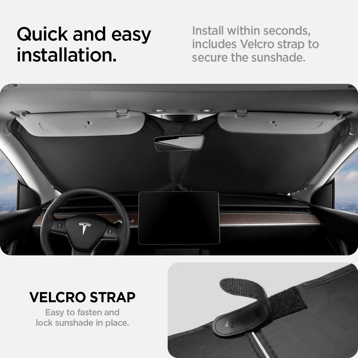 Spigen Tesla CryoShade Front Windshield Sunshade - Model Y/3 (12)