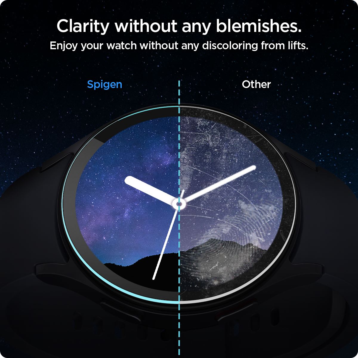 Spigen Glass tR EZ Fit 2 Pack , transparency - Samsung Galaxy Watch7 (44mm) (11)