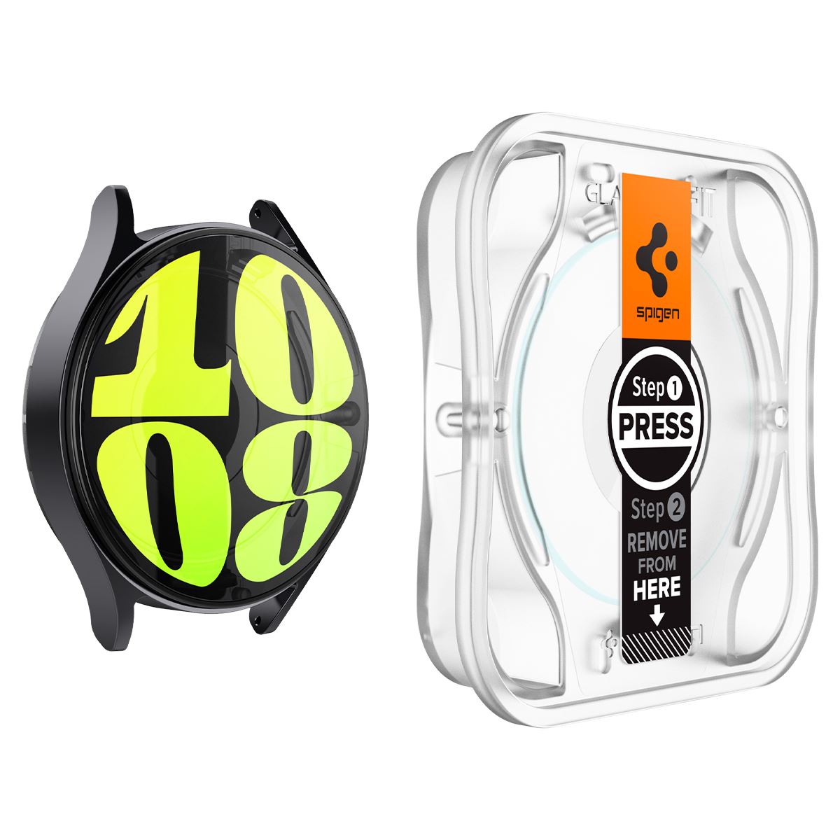 Spigen Glass tR EZ Fit 2 Pack , transparency - Samsung Galaxy Watch7 (44mm) (3)