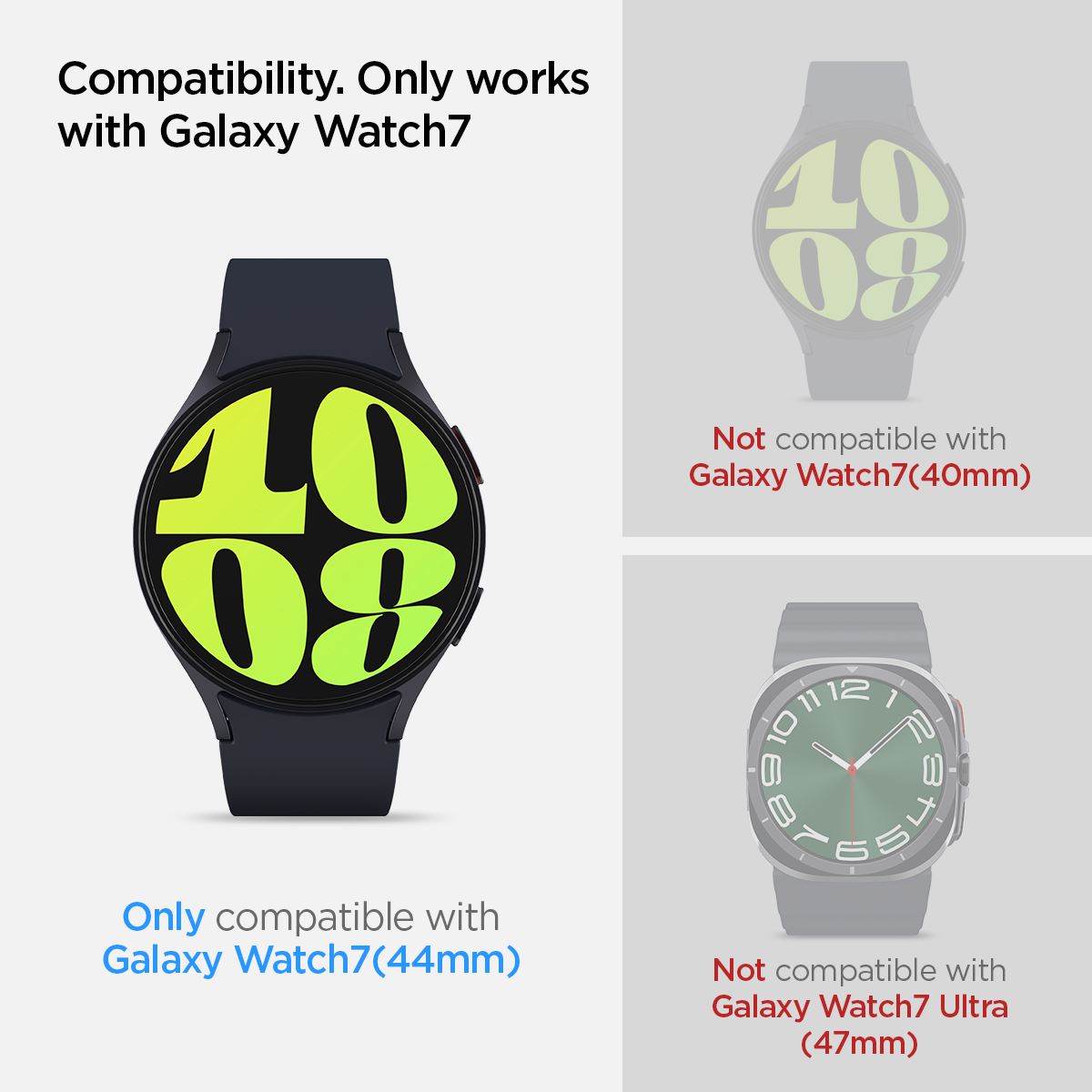 Spigen Glass tR EZ Fit 2 Pack , transparency - Samsung Galaxy Watch7 (44mm) (6)