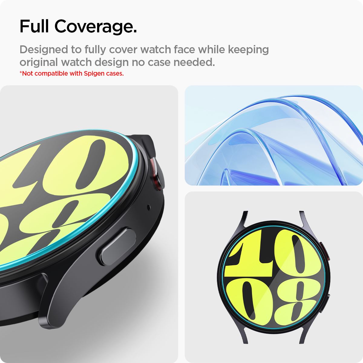 Spigen Glass tR EZ Fit 2 Pack , transparency - Samsung Galaxy Watch7 (44mm) (7)