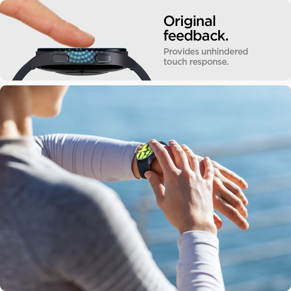 Spigen Glass tR EZ Fit 2 Pack , transparency - Samsung Galaxy Watch7 (44mm) (9)