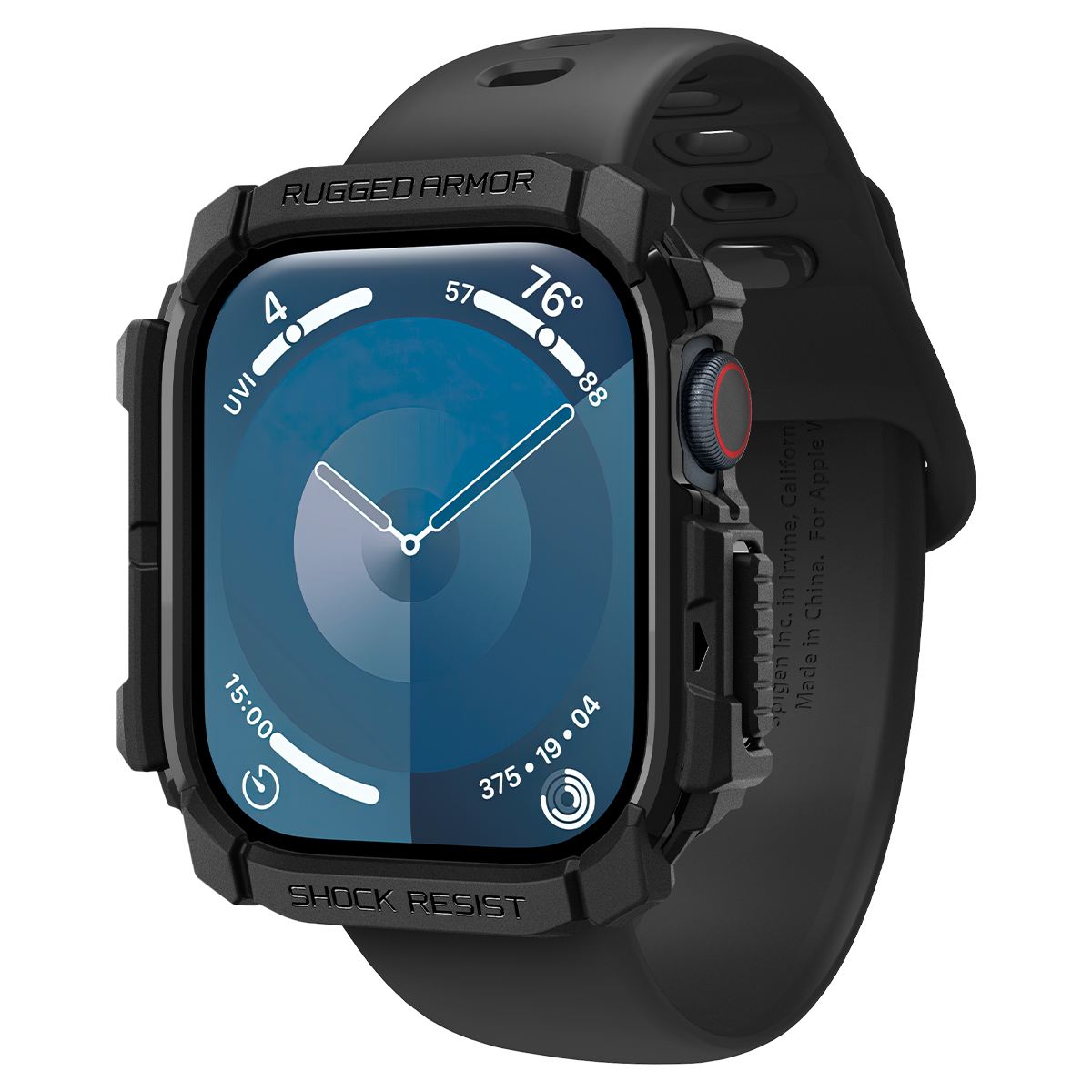 Spigen Rugged Armor, matte black - Apple Watch 10 42mm (1)