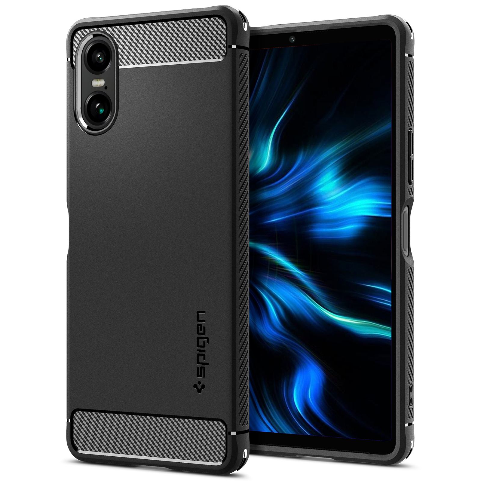Spigen Rugged Armor, matte black - Sony Xperia 10 VI (1)