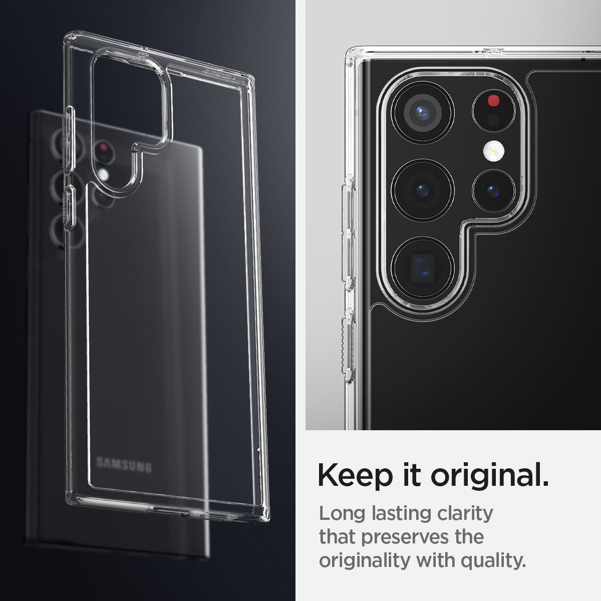 Spigen Ultra Hybrid, crystal clear - Samsung Galaxy S22 Ultra (10)