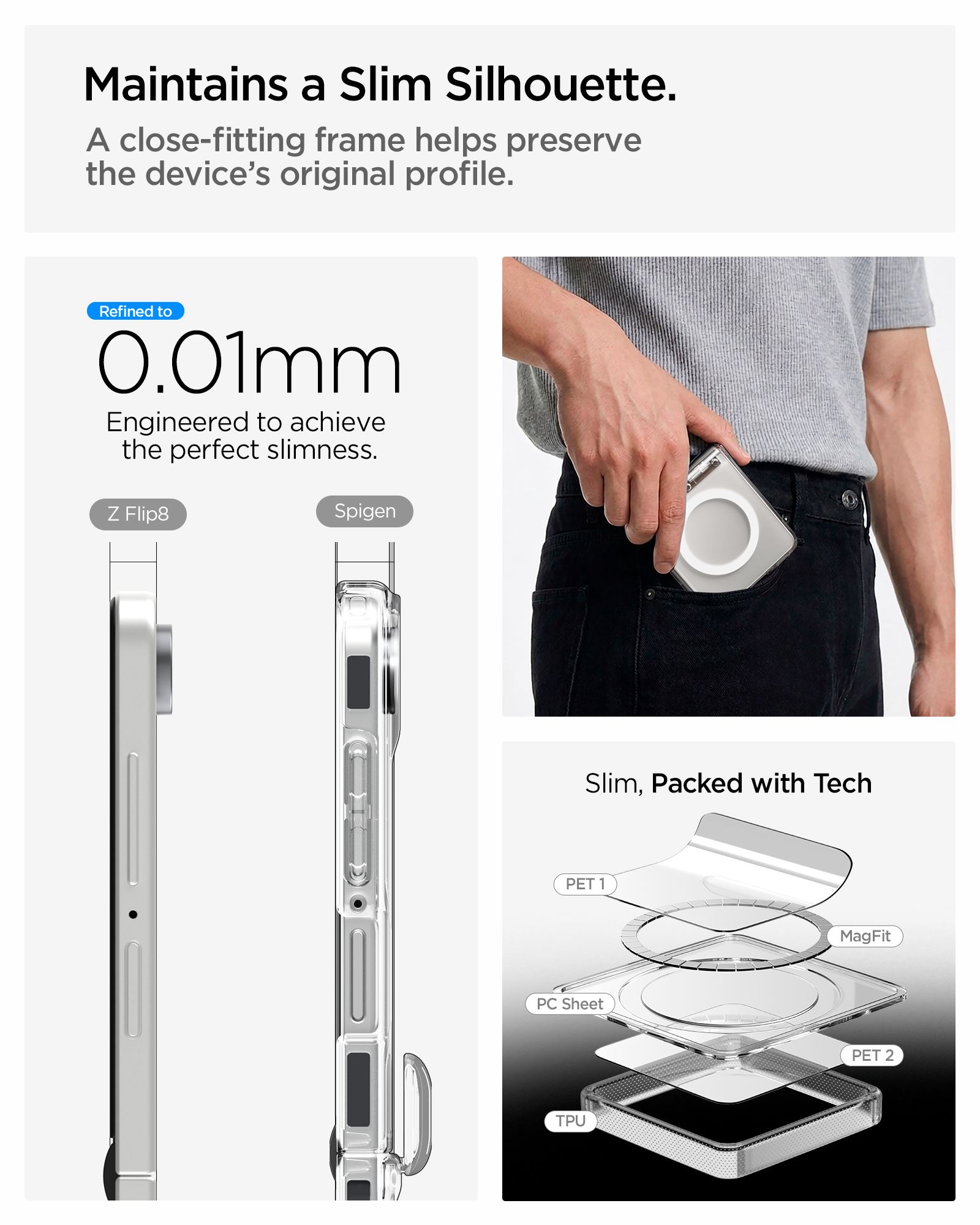 Spigen Ultra Hybrid Pro MagSafe, clear white - Samsung Galaxy Z Flip8 (19)
