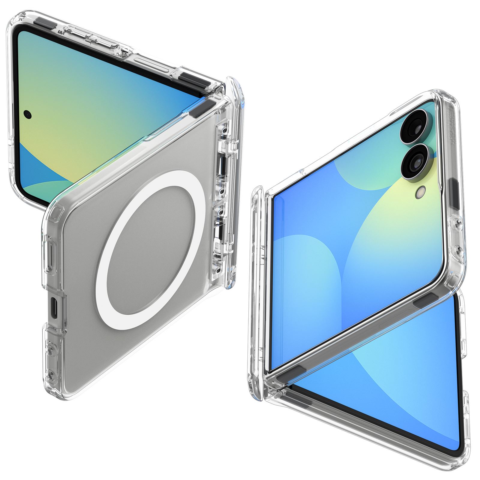 Spigen Ultra Hybrid Pro MagSafe, clear white - Samsung Galaxy Z Flip8