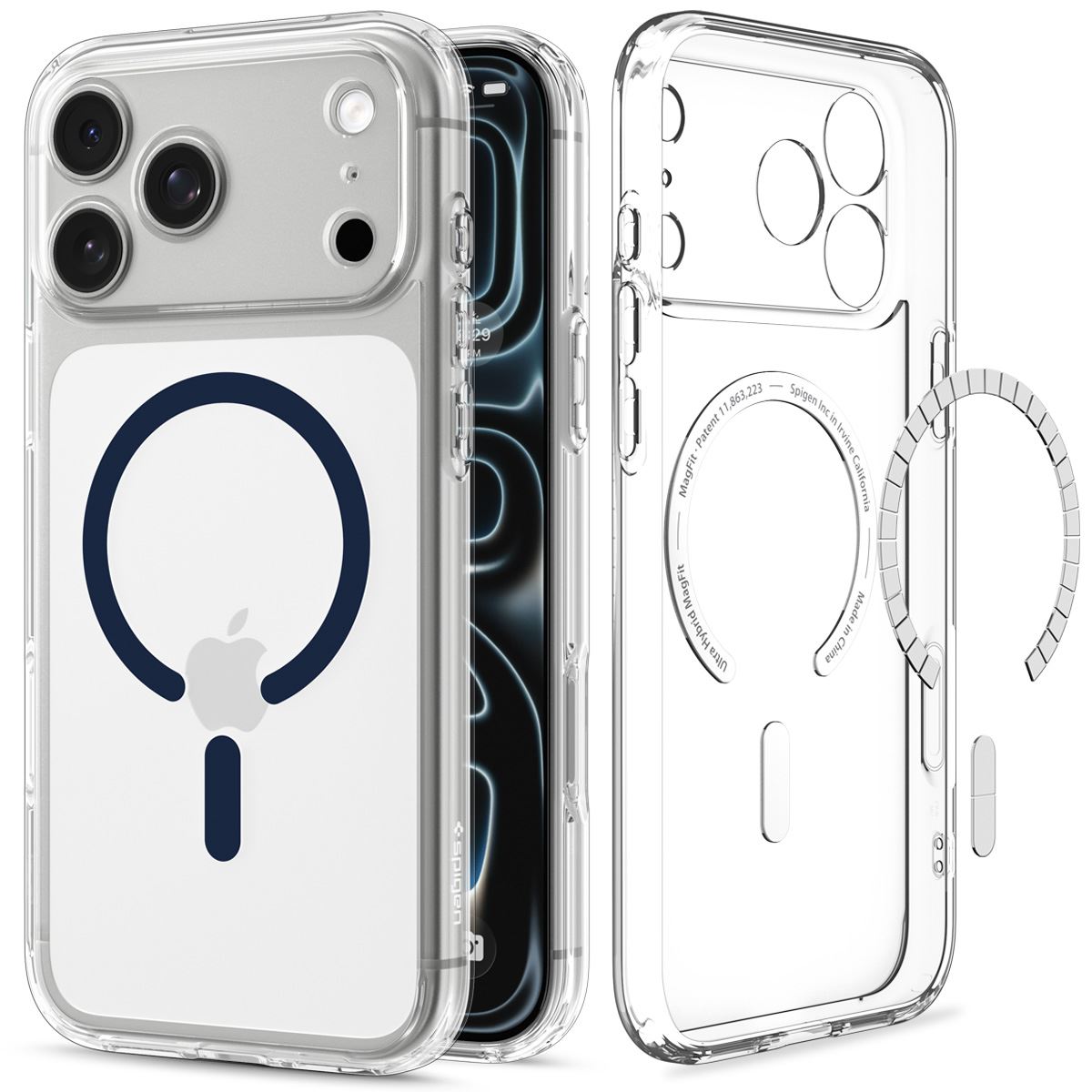 Spigen Ultra Hybrid MagSafe, clear deep blue - iPhone 18 Pro Max/17 Pro Max (1)