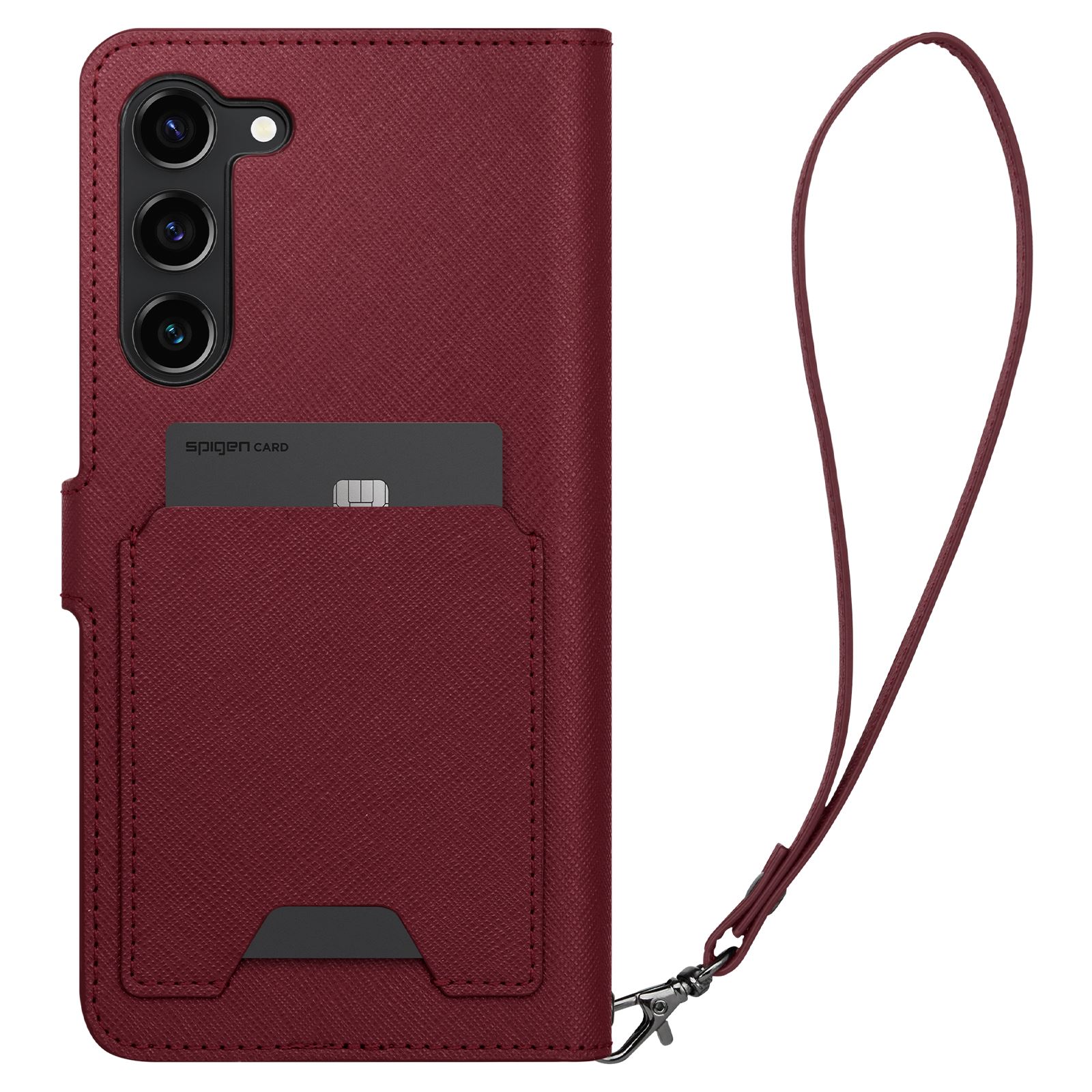 Spigen Wallet S Plus, burgundy - Samsung Galaxy S23+ (4)