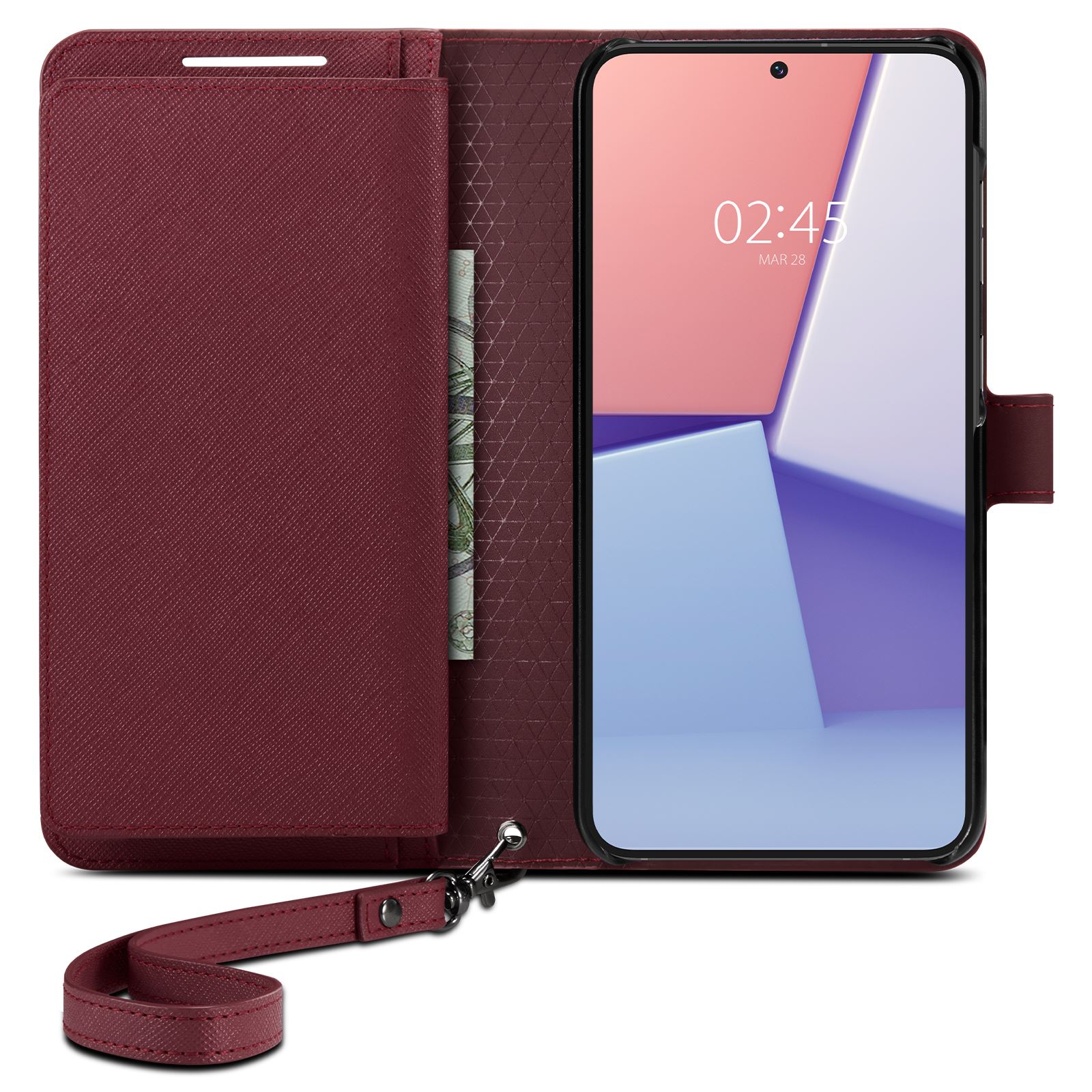 Spigen Wallet S Plus, burgundy - Samsung Galaxy S23+ (7)