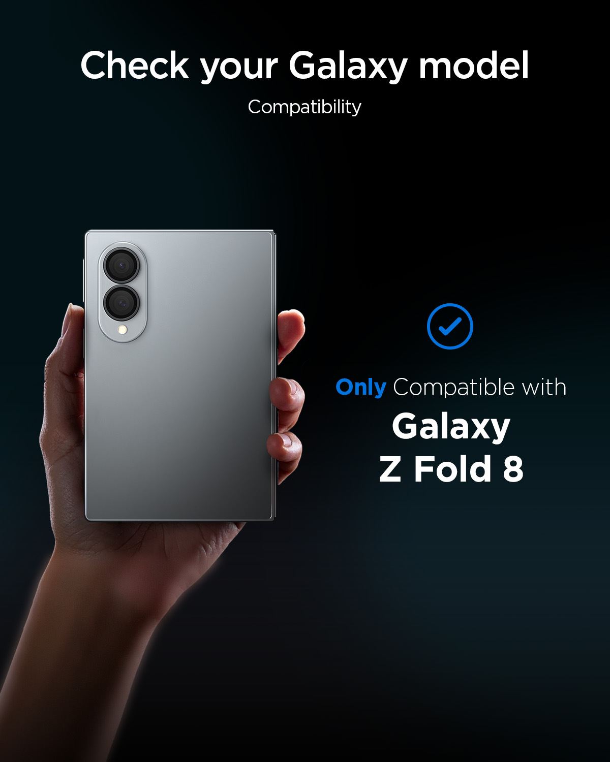 Spigen Glass tR EZ Fit Optik Pro HD 2 Pack, black - Samsung Galaxy Z Fold8 (7)