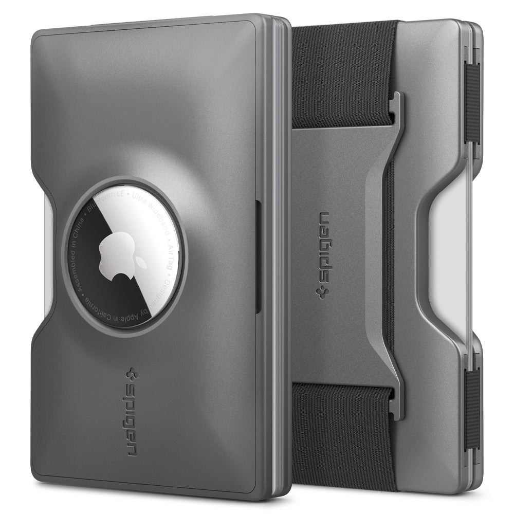 Spigen Wallet S Card Holder with Card Key Ring, gunmetal - AirTag (4)