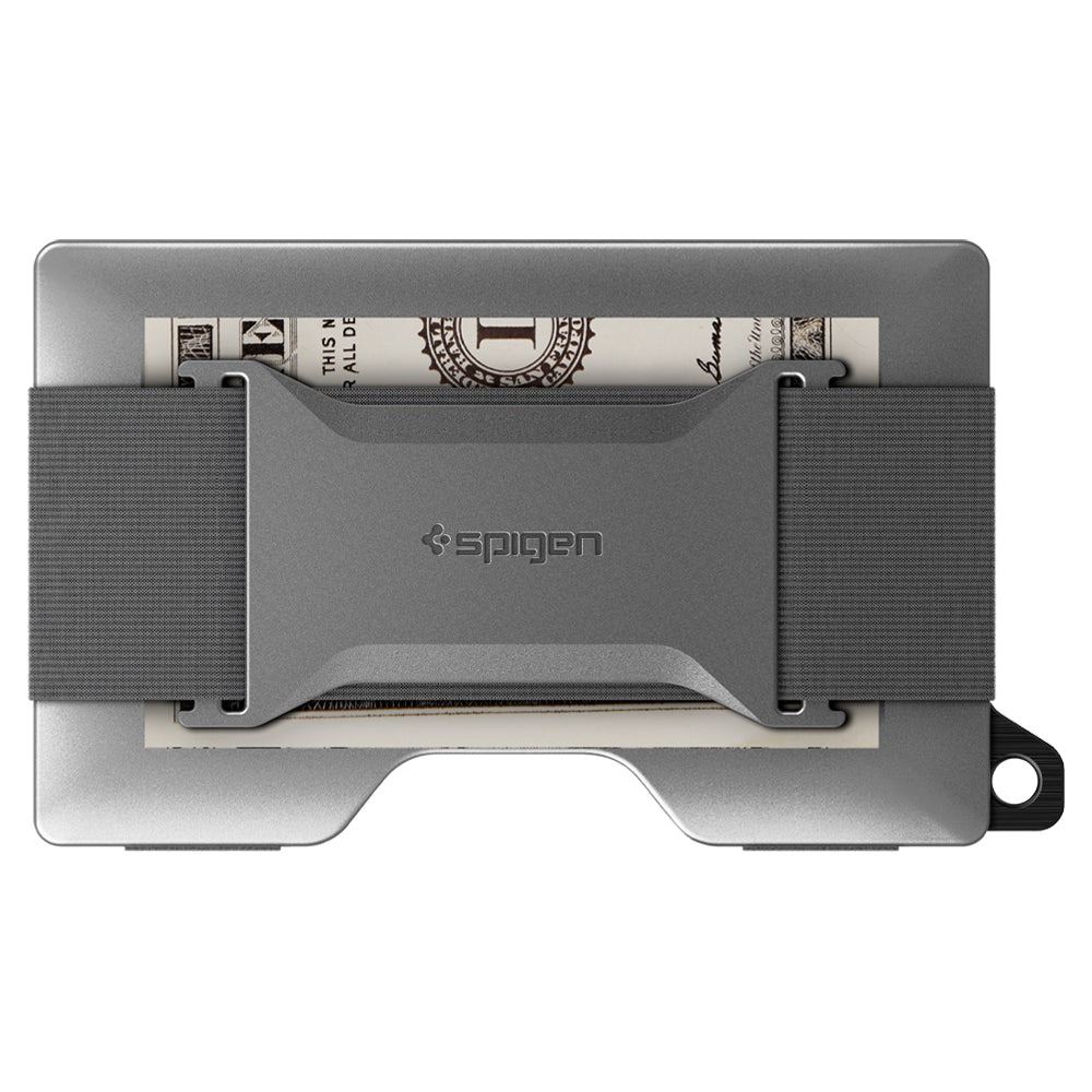 Spigen Wallet S Card Holder with Card Key Ring, gunmetal - AirTag (7)