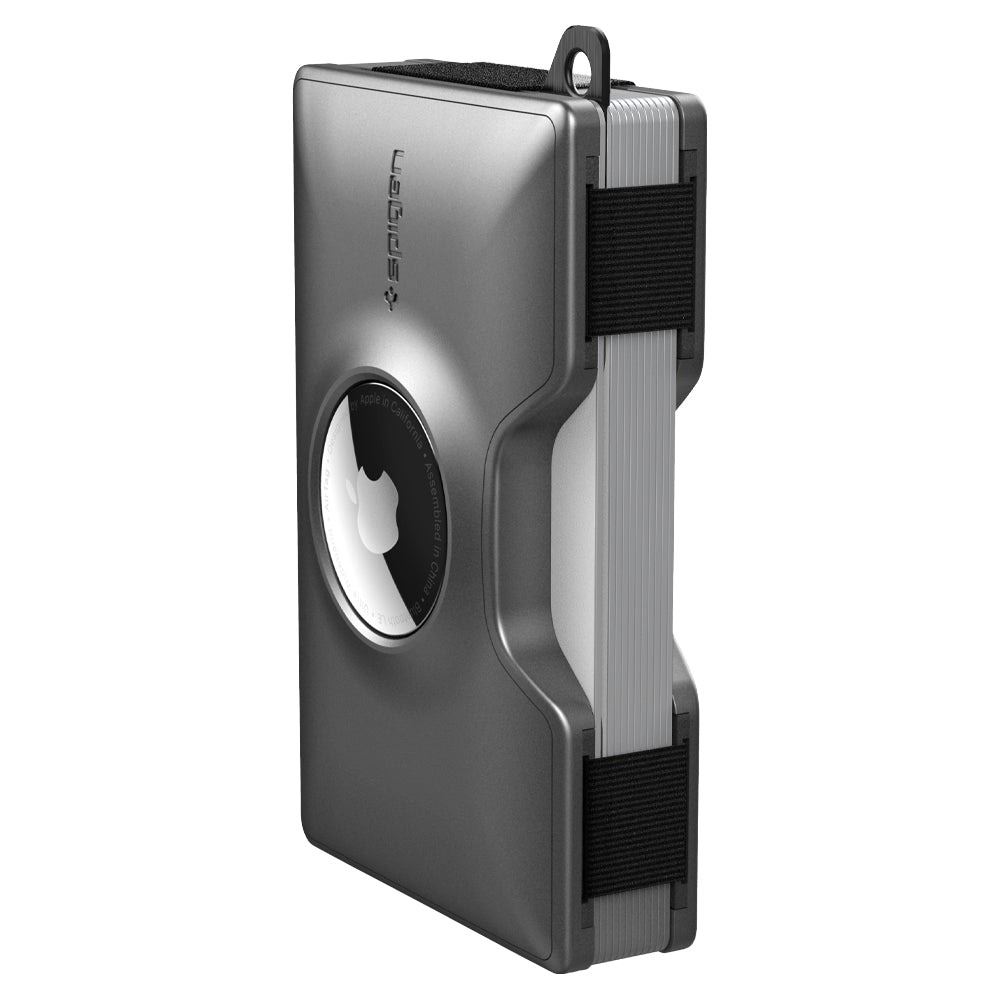 Spigen Wallet S Card Holder with Card Key Ring, gunmetal - AirTag (8)