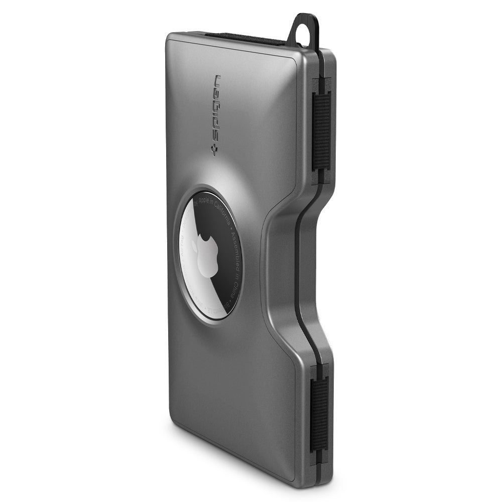 Spigen Wallet S Card Holder with Card Key Ring, gunmetal - AirTag (9)