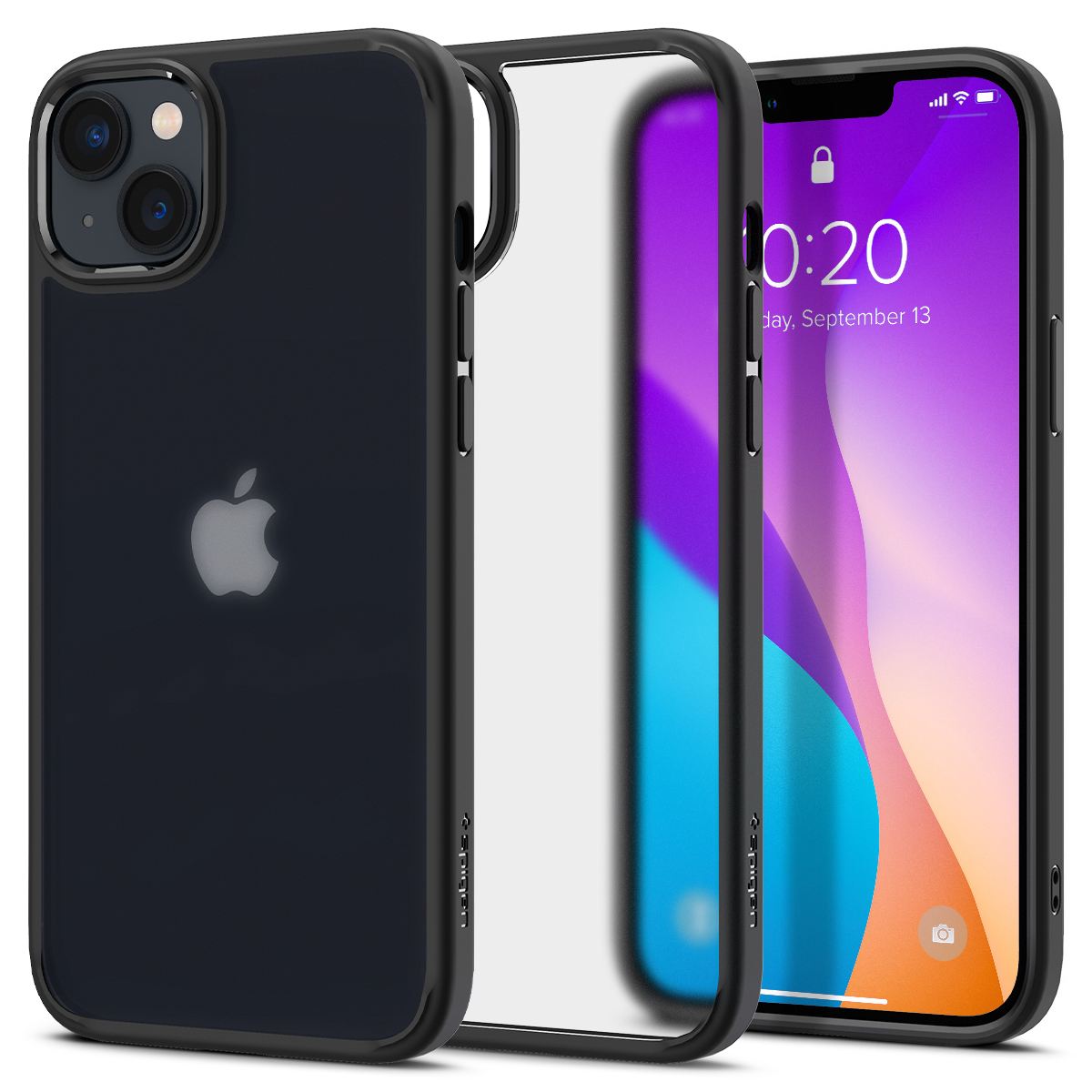 Spigen Ultra Hybrid, frost black - iPhone 14 (1)