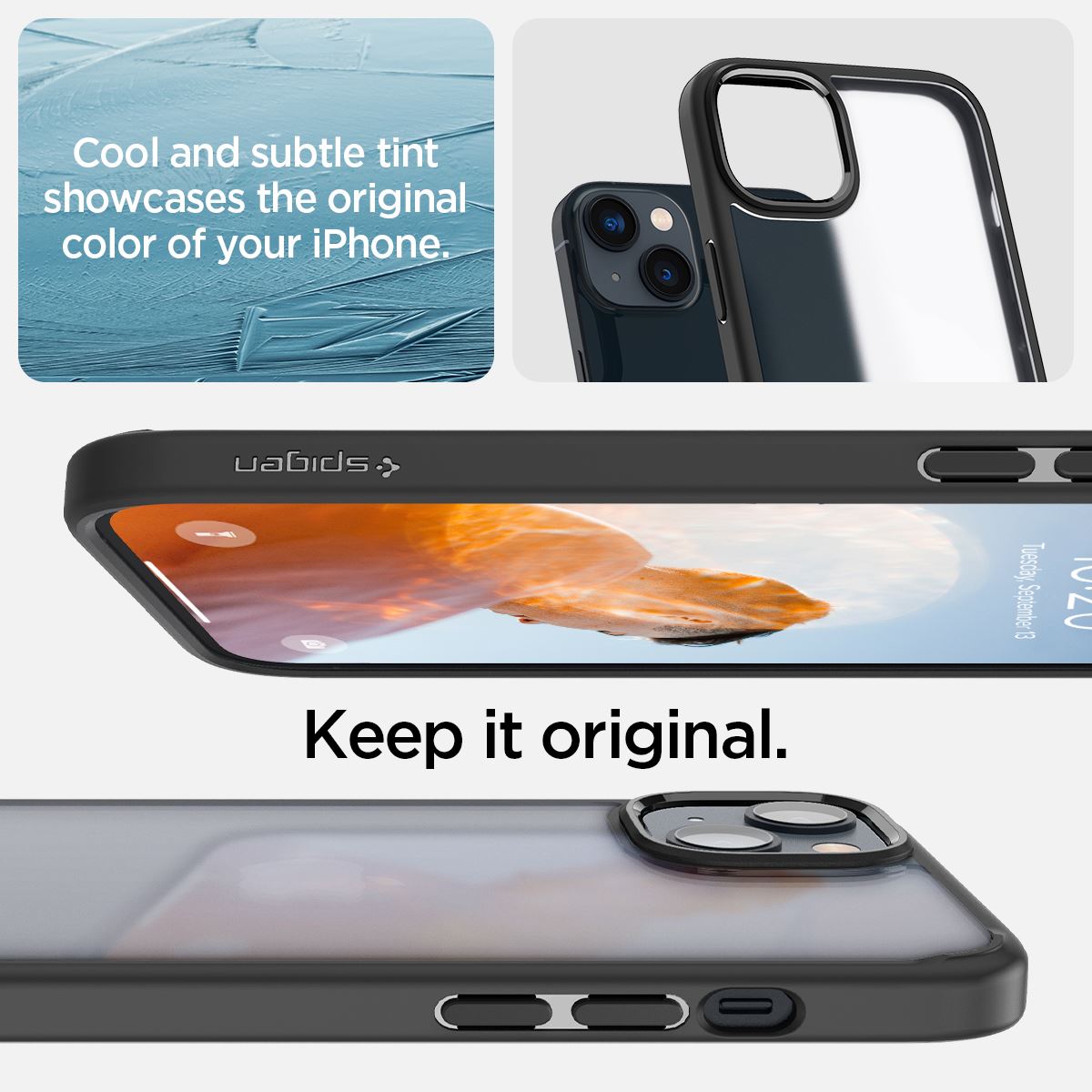 Spigen Ultra Hybrid, frost black - iPhone 14 (9)