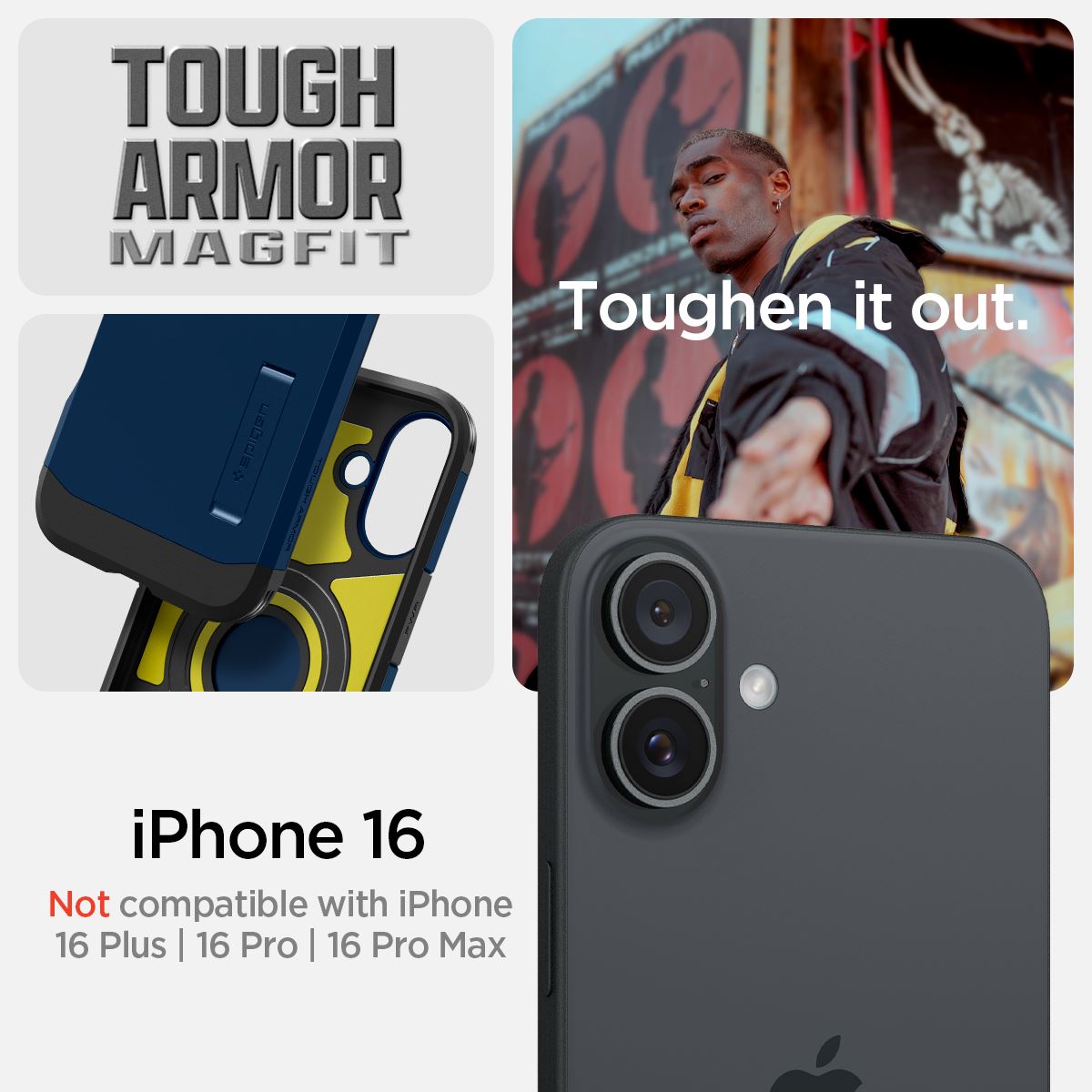 Spigen Tough Armor MagSafe, navy blue - iPhone 16 (10)