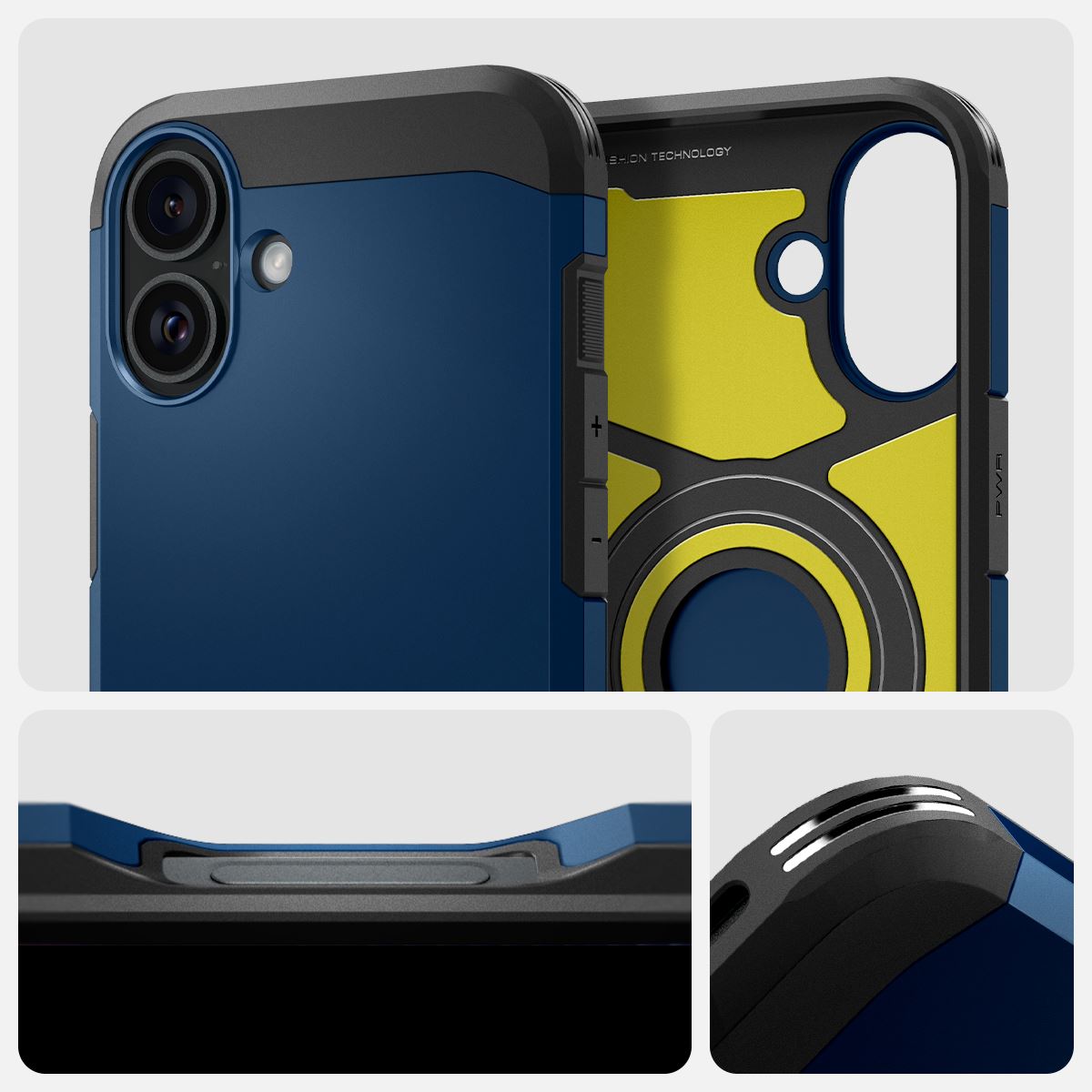 Spigen Tough Armor MagSafe, navy blue - iPhone 16 (11)