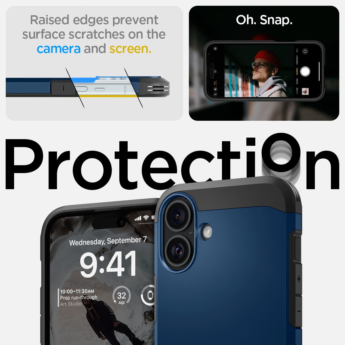 Spigen Tough Armor MagSafe, navy blue - iPhone 16 (13)