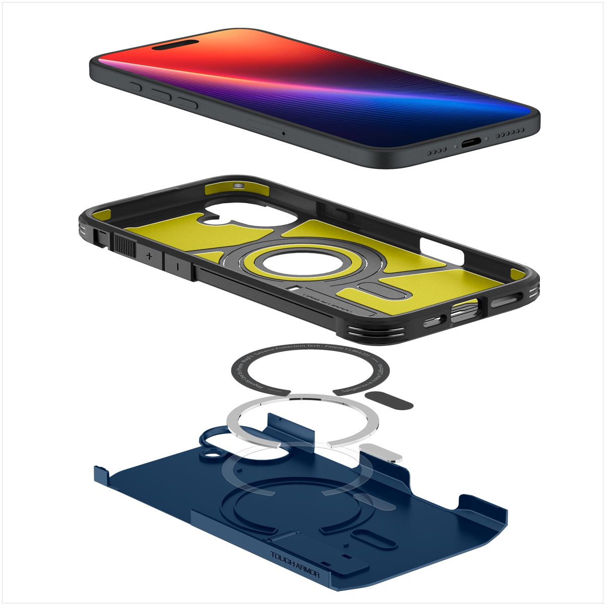 Spigen Tough Armor MagSafe, navy blue - iPhone 16 (9)
