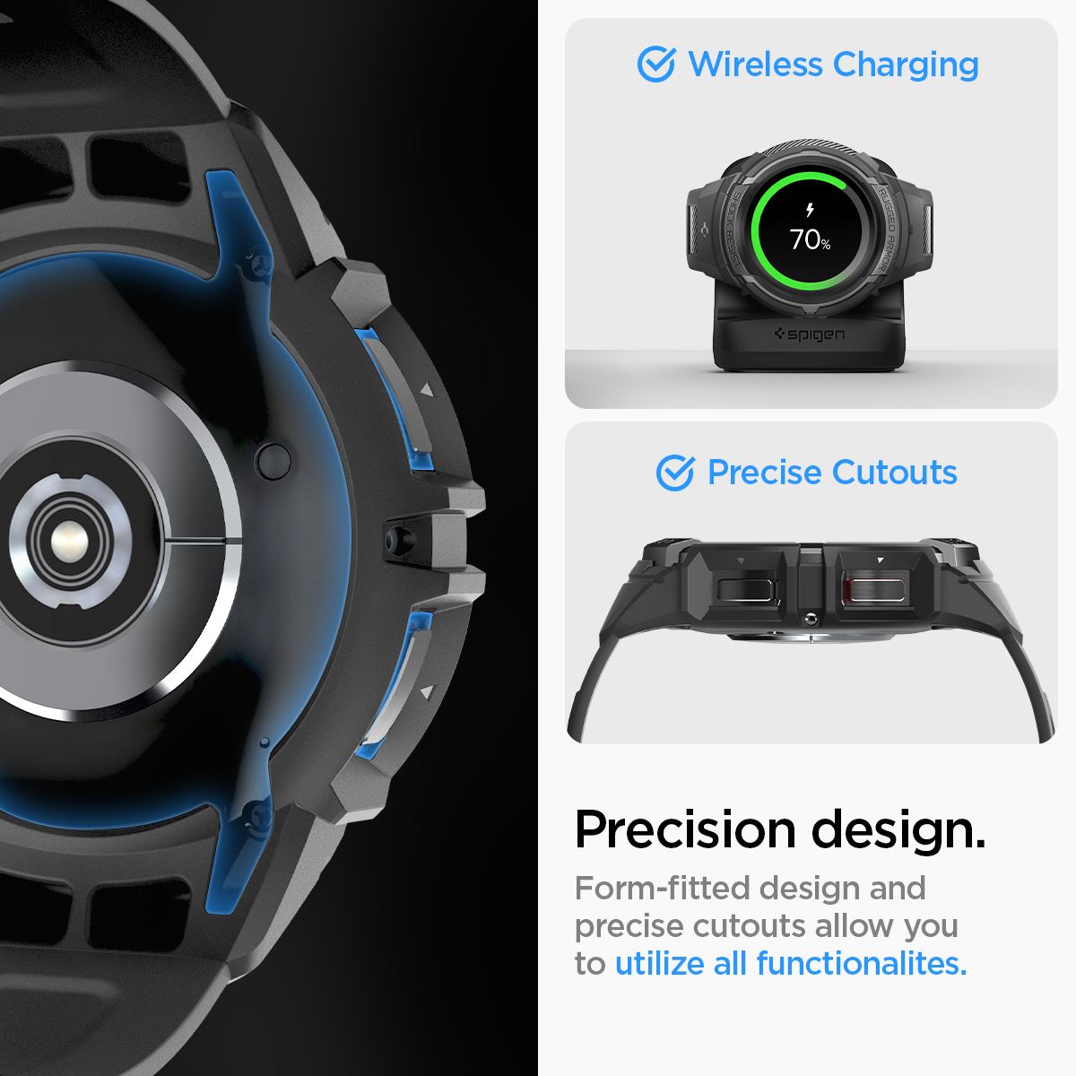 Spigen Rugged Armor Pro, black - Samsung Galaxy Watch6 Classic 47mm (17)