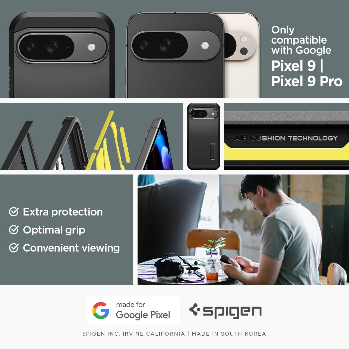 Spigen Tough Armor, black - Google Pixel 9 Pro/Pixel 9 (11)