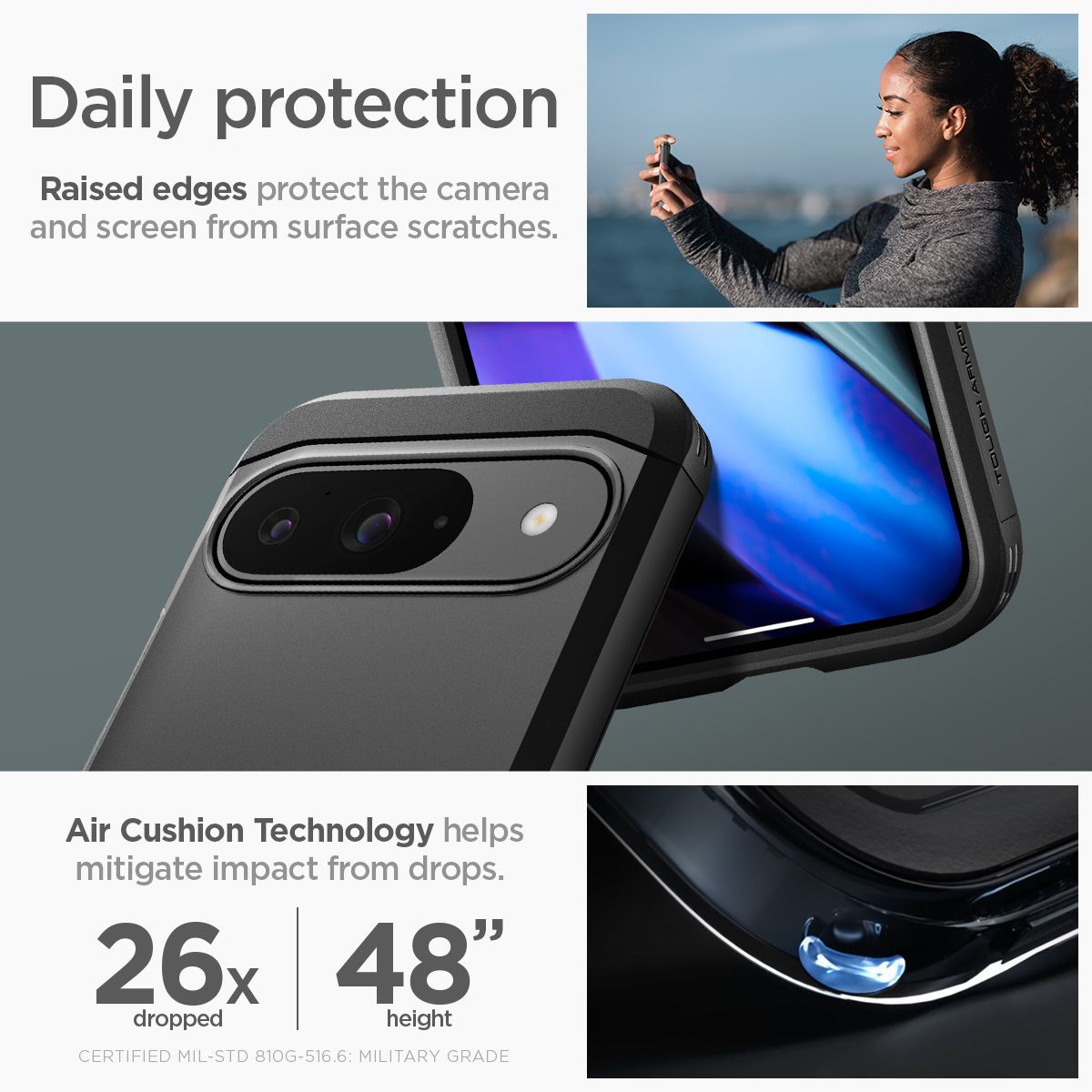 Spigen Tough Armor, black - Google Pixel 9 Pro/Pixel 9 (13)