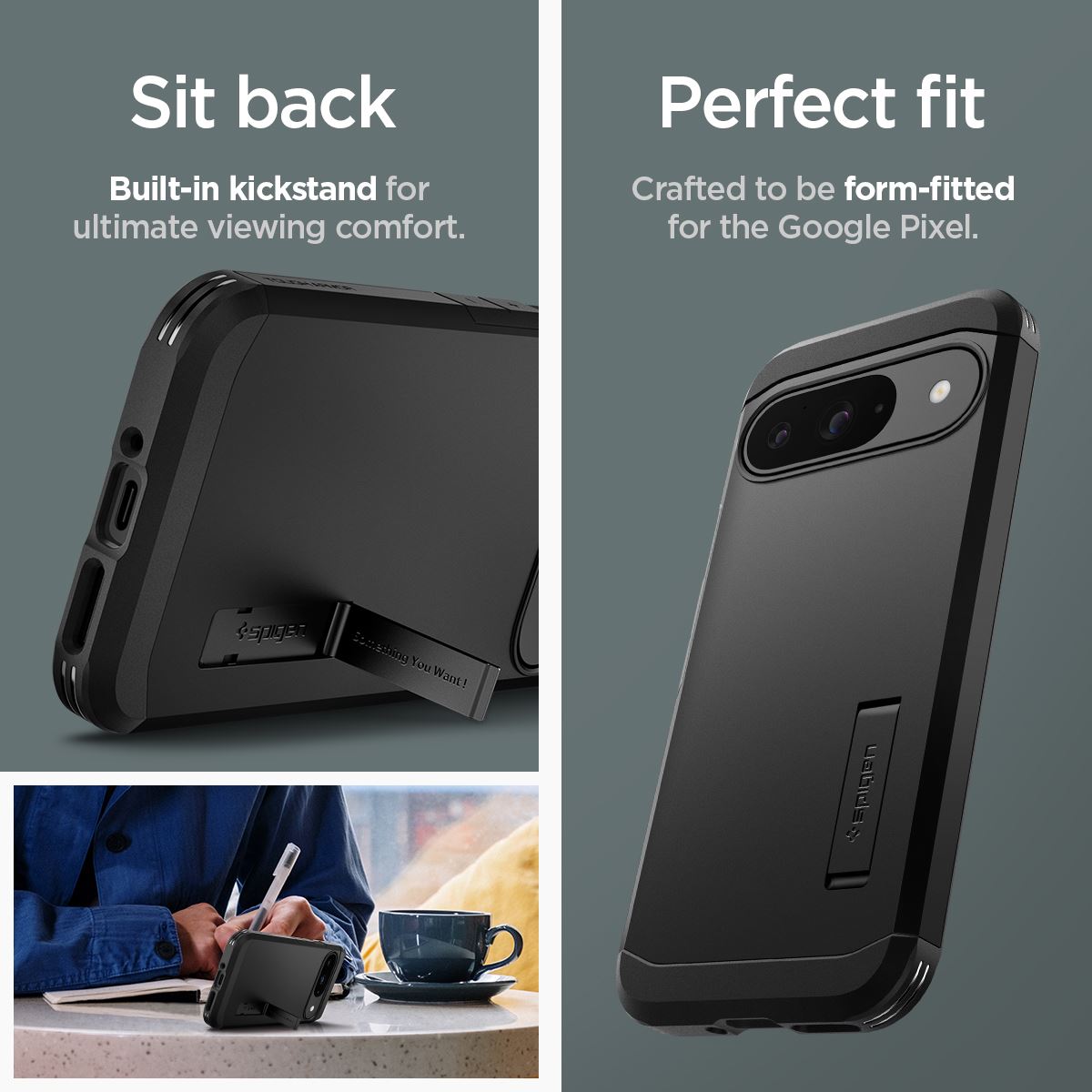 Spigen Tough Armor, black - Google Pixel 9 Pro/Pixel 9 (15)