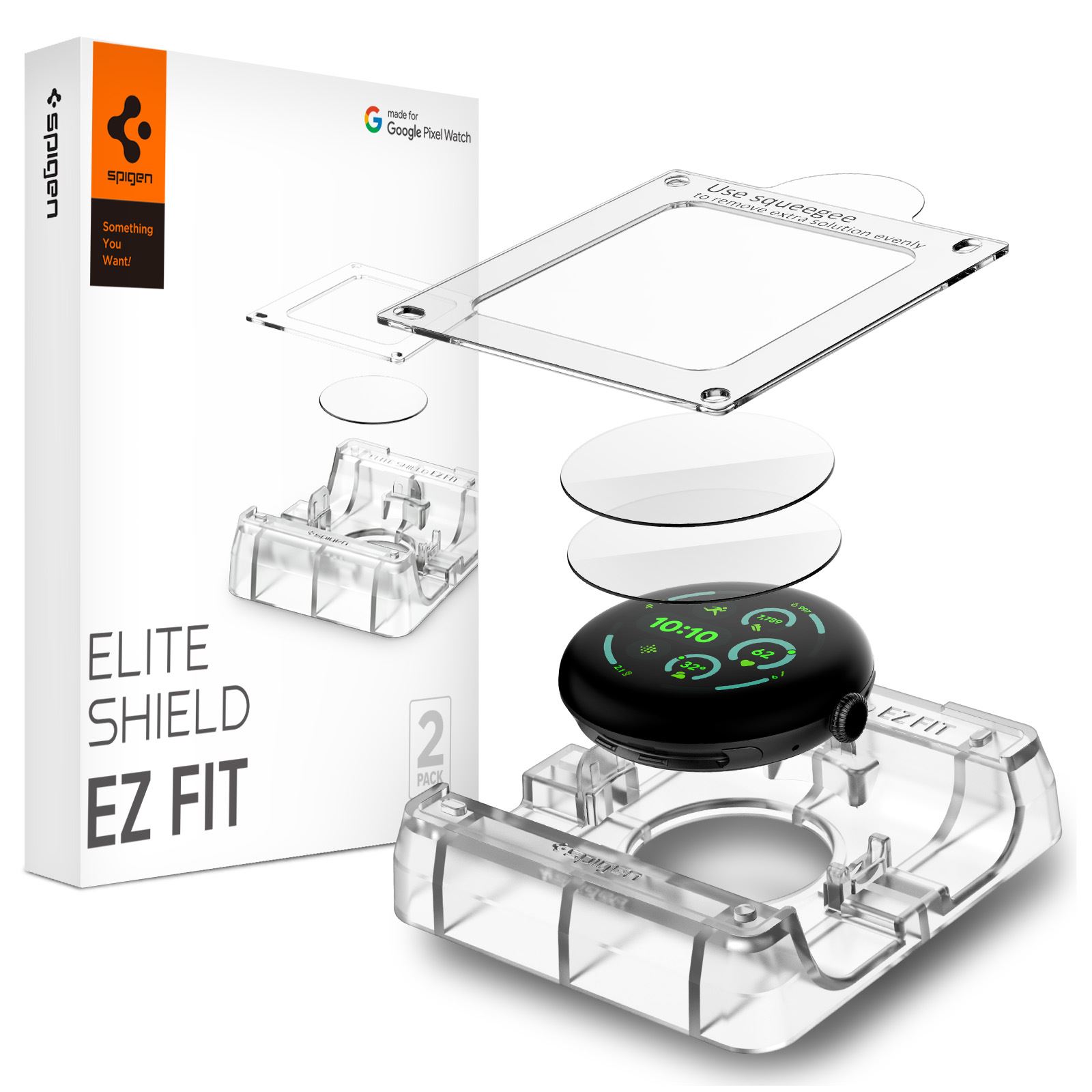 Spigen EliteShield EZ Fit 2 Pack - Google Pixel Watch 4/ 3 (41mm) (1)