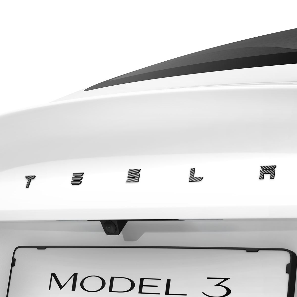 Spigen Tesla Rear Emblem Logo Full Cover, carbon - Tesla Model 3 2024 (1)