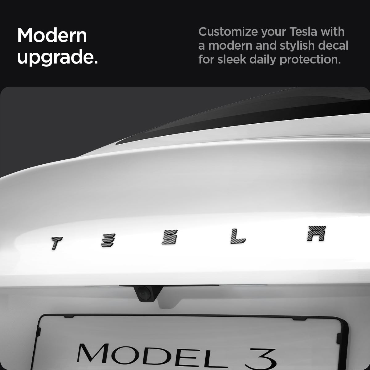 Spigen Tesla Rear Emblem Logo Full Cover, carbon - Tesla Model 3 2024 (11)