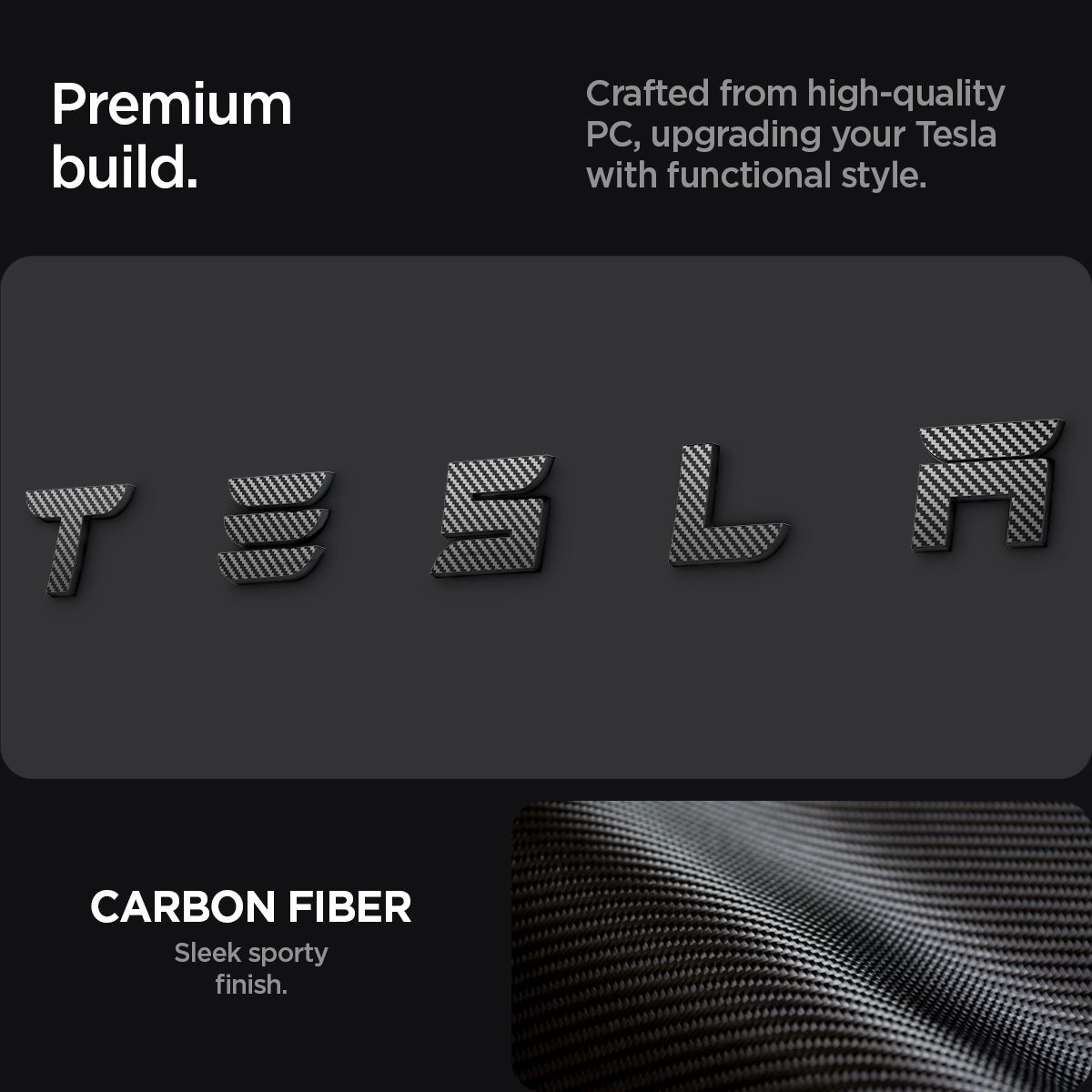 Spigen Tesla Rear Emblem Logo Full Cover, carbon - Tesla Model 3 2024 (9)