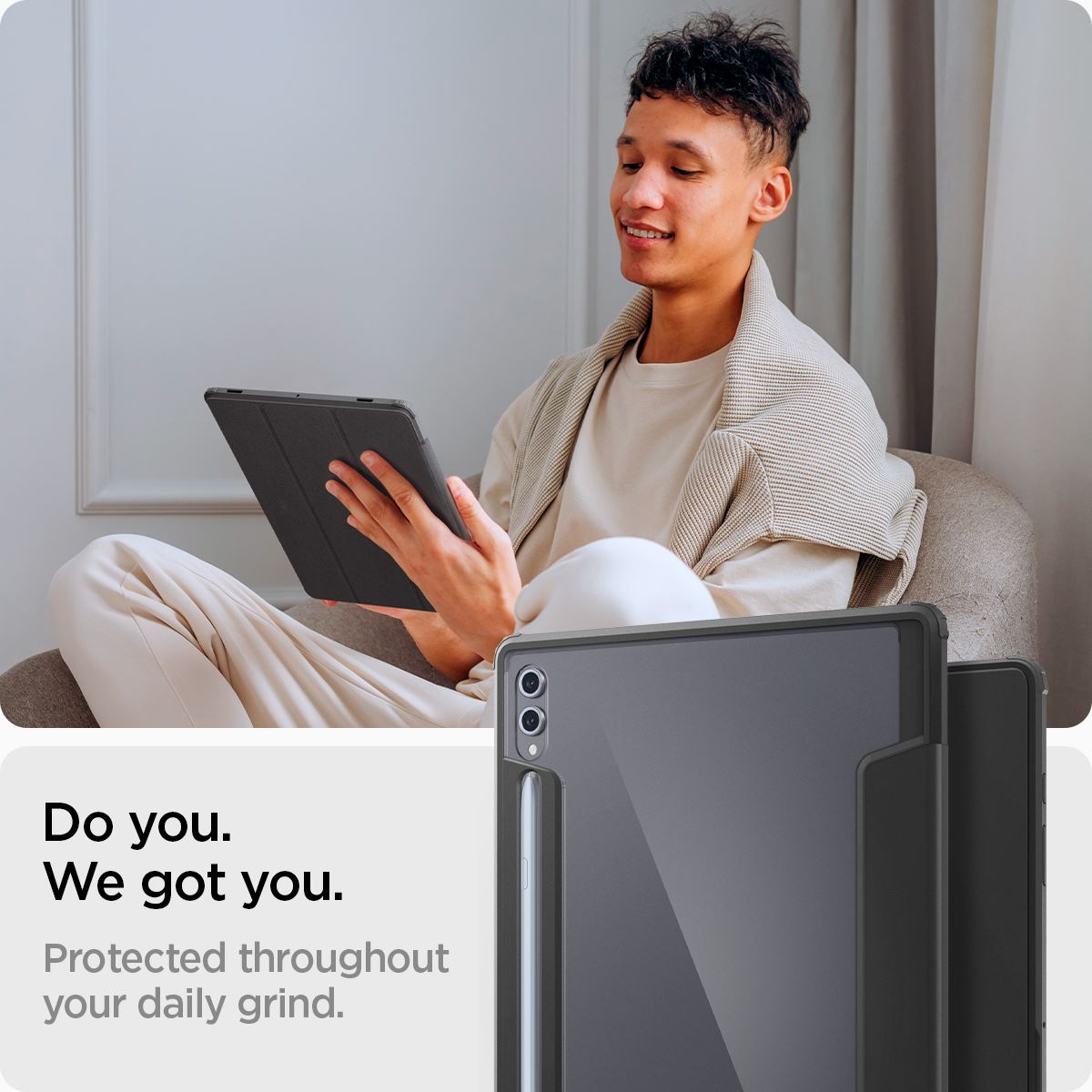 Spigen Ultra Hybrid Pro, black - Samsung Galaxy Tab S10/S9/S8 Ultra (13)