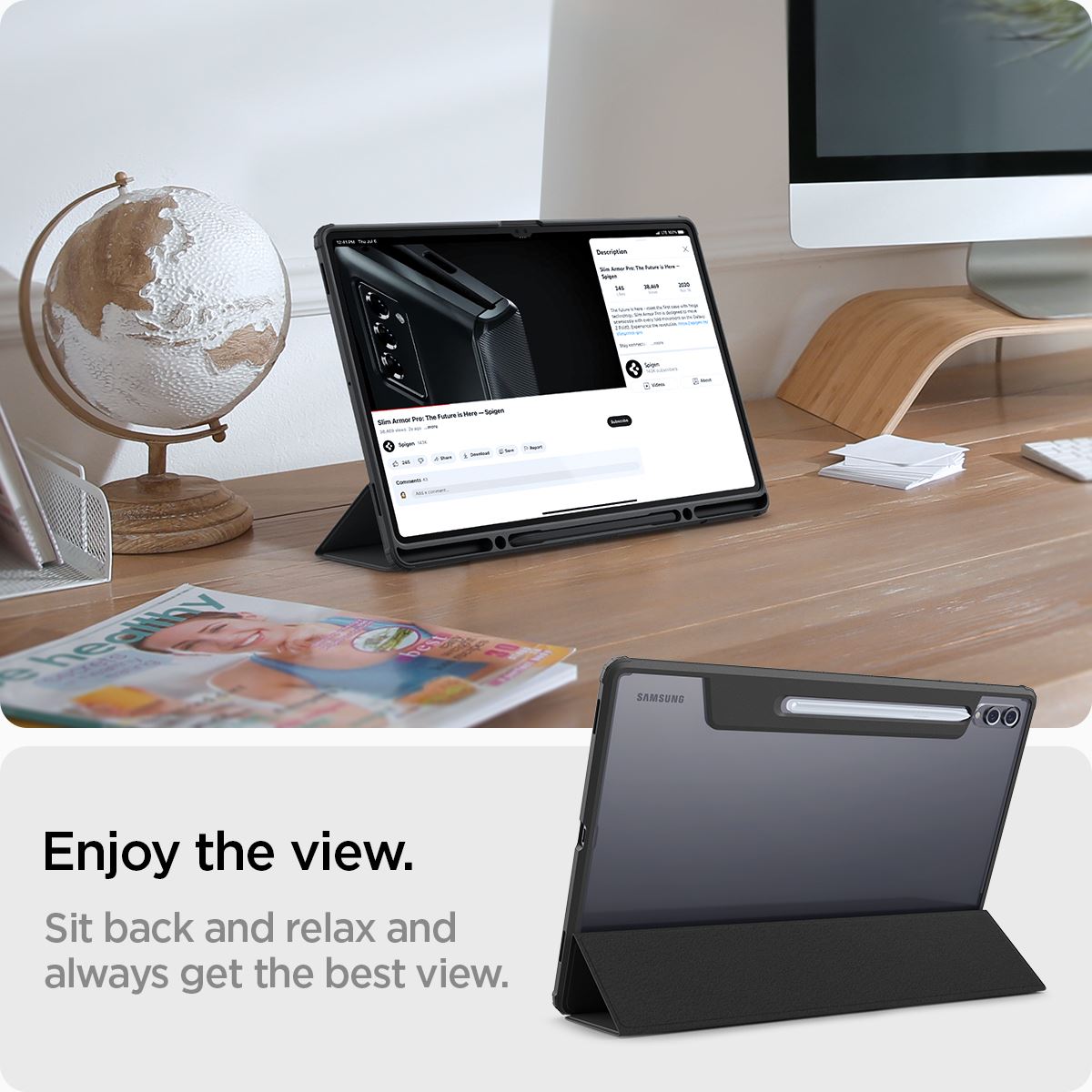 Spigen Ultra Hybrid Pro, black - Samsung Galaxy Tab S10/S9/S8 Ultra (14)