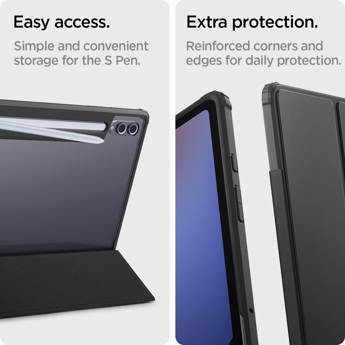 Spigen Ultra Hybrid Pro, black - Samsung Galaxy Tab S10/S9/S8 Ultra (16)
