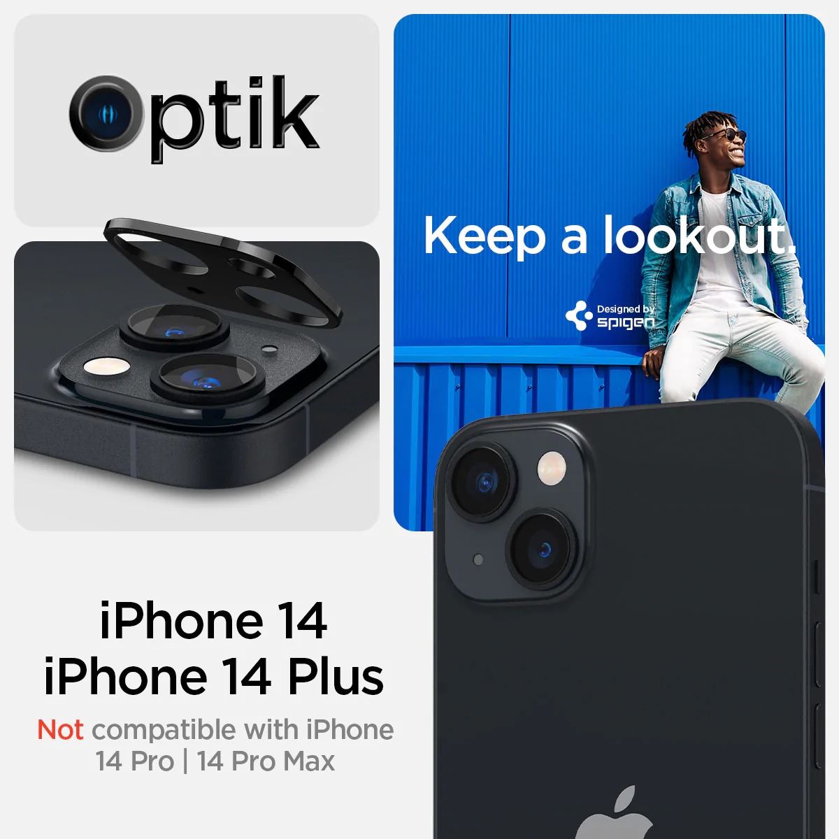 Spigen Glass Optik 2 Pack, black - iPhone 14/iPhone 14 Plus (10)