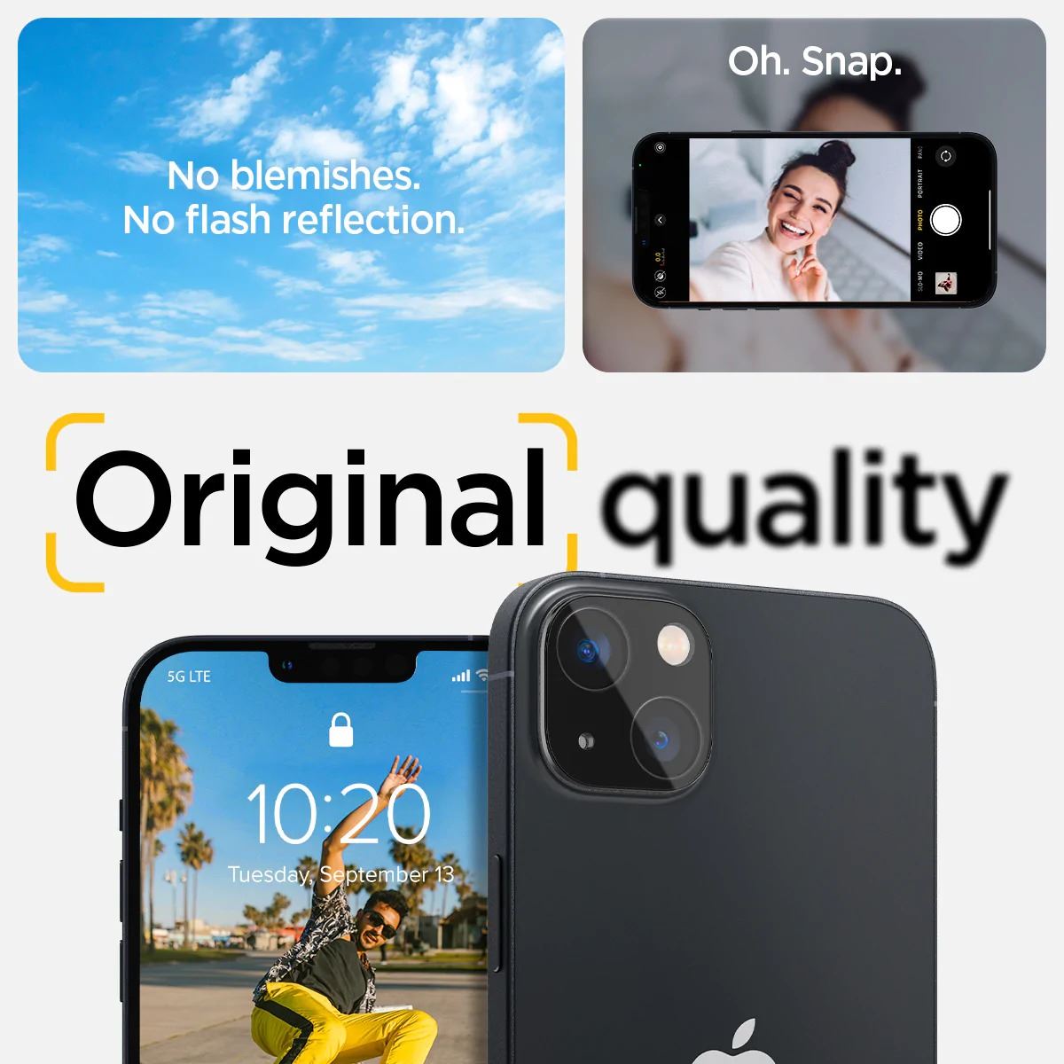Spigen Glass Optik 2 Pack, black - iPhone 14/iPhone 14 Plus (13)