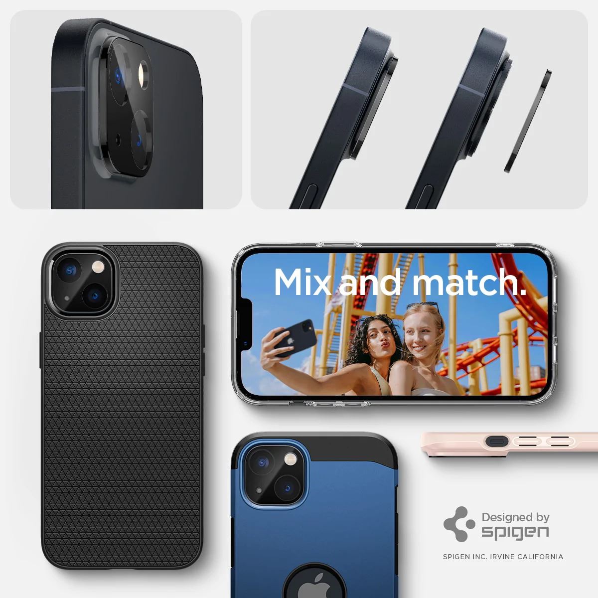 Spigen Glass Optik 2 Pack, black - iPhone 14/iPhone 14 Plus (15)