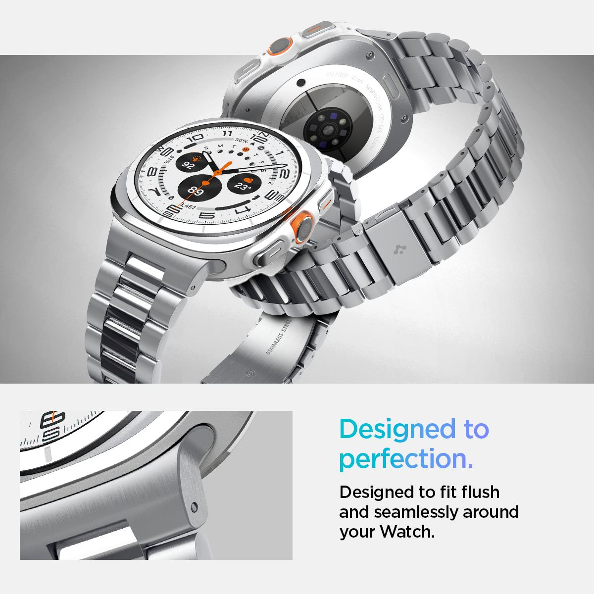 Spigen Modern Fit 316L, silver - Samsung Galaxy Watch Ultra (13)