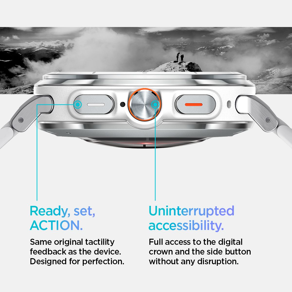 Spigen Modern Fit 316L, silver - Samsung Galaxy Watch Ultra (14)