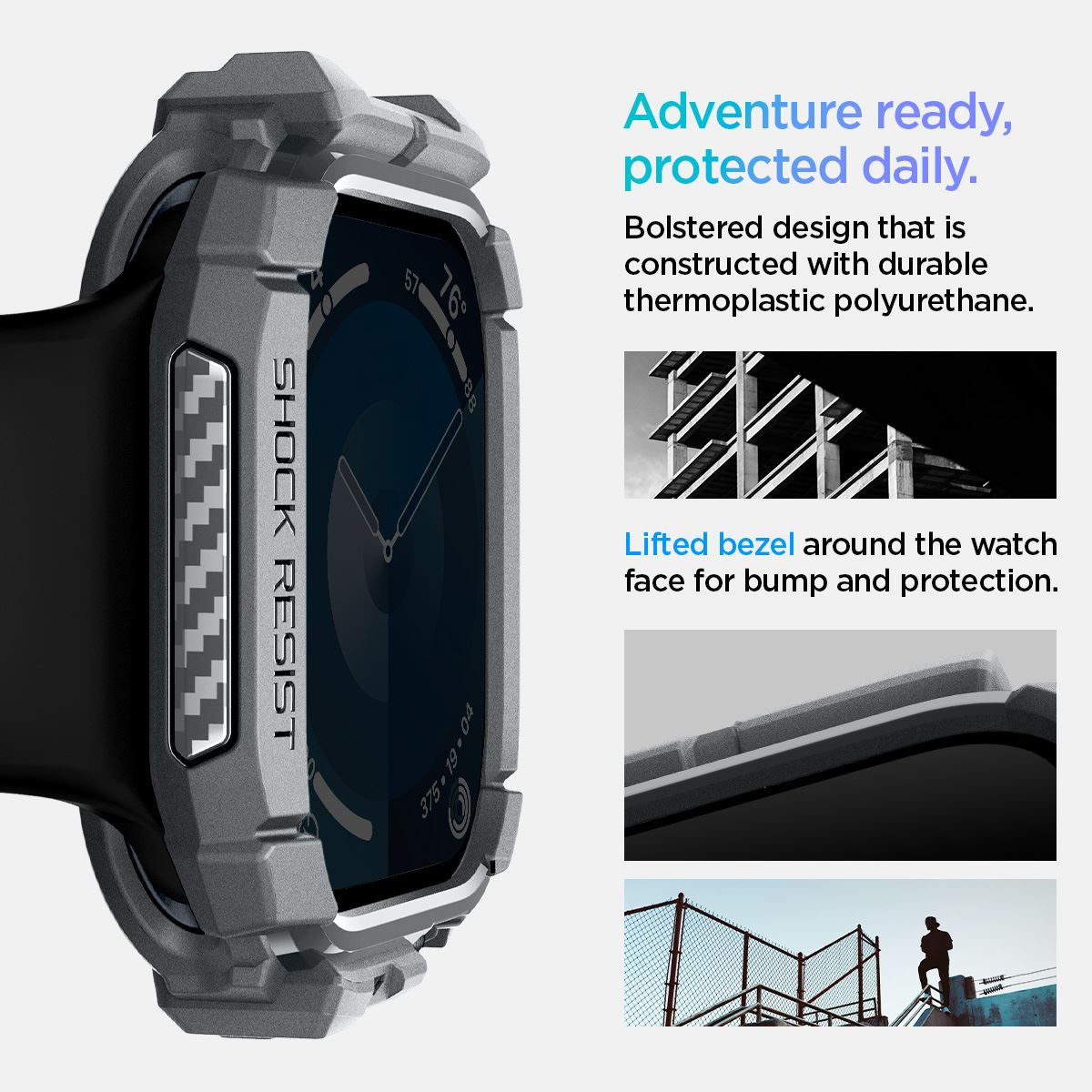 Spigen Rugged Armor, dark gray - Apple Watch 11/10 46mm (10)