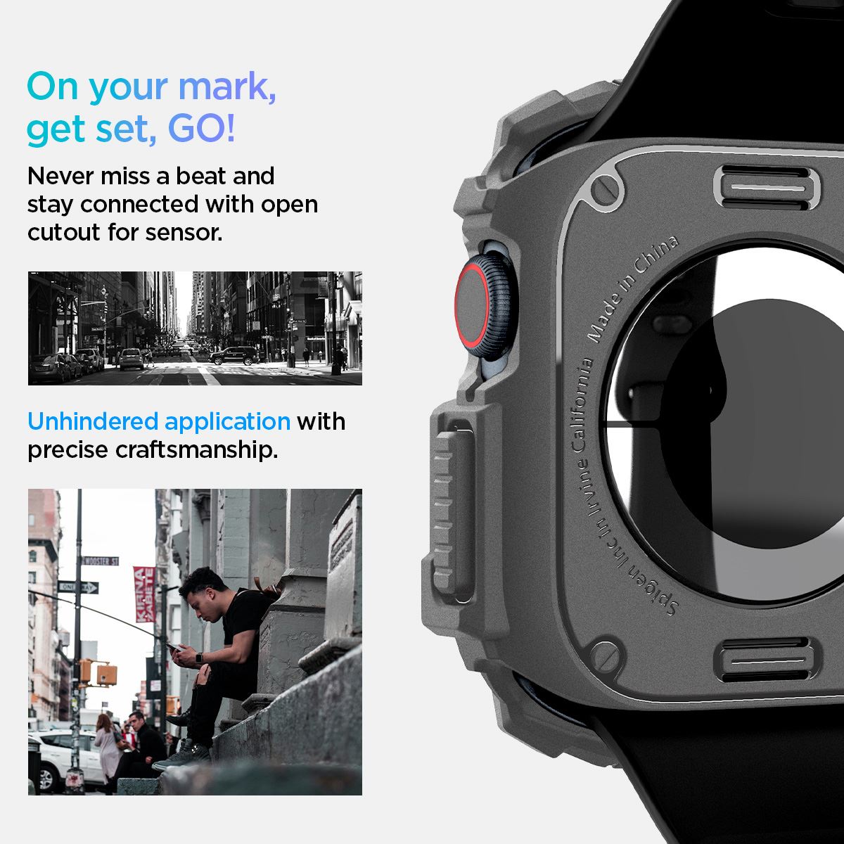 Spigen Rugged Armor, dark gray - Apple Watch 11/10 46mm (11)