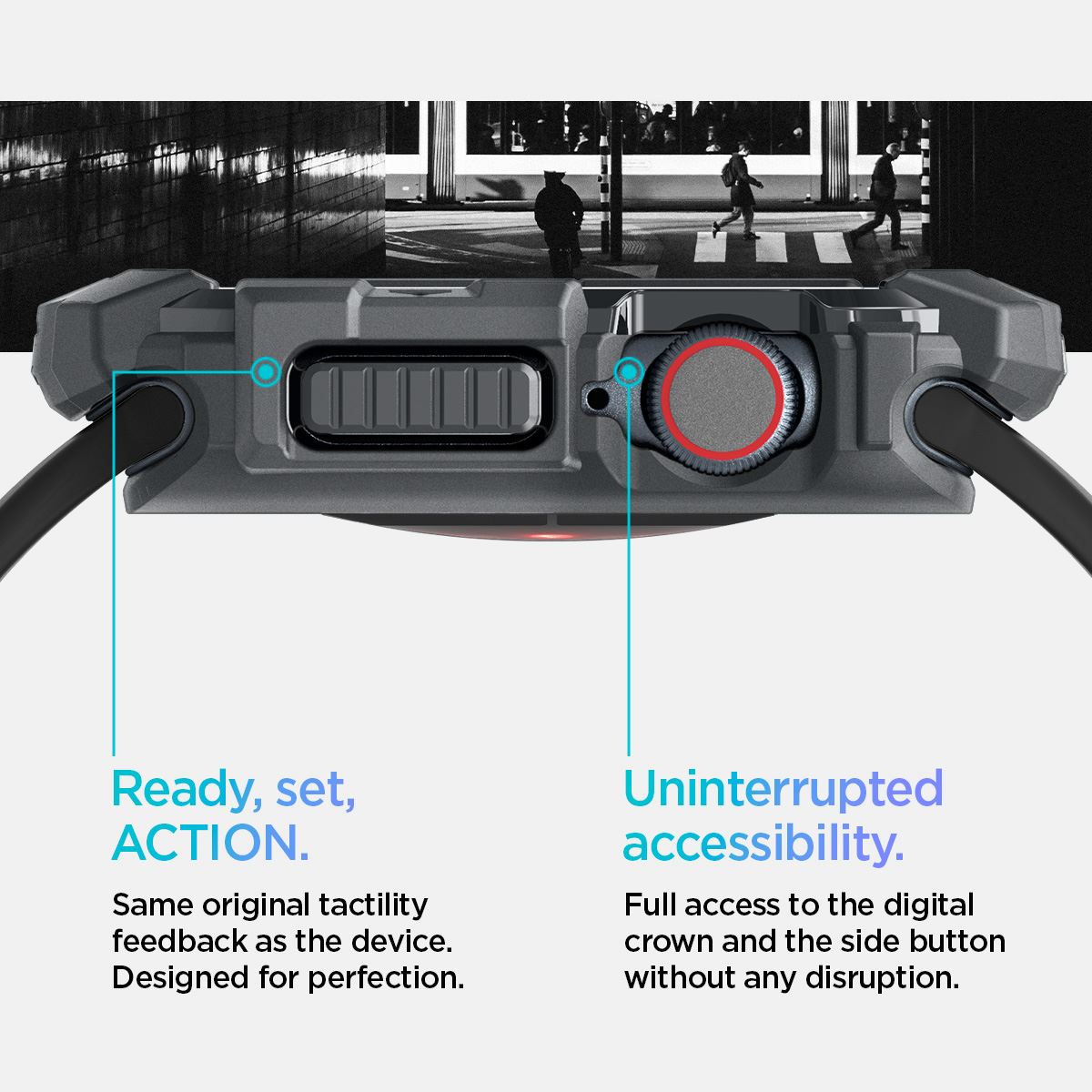 Spigen Rugged Armor, dark gray - Apple Watch 11/10 46mm (13)