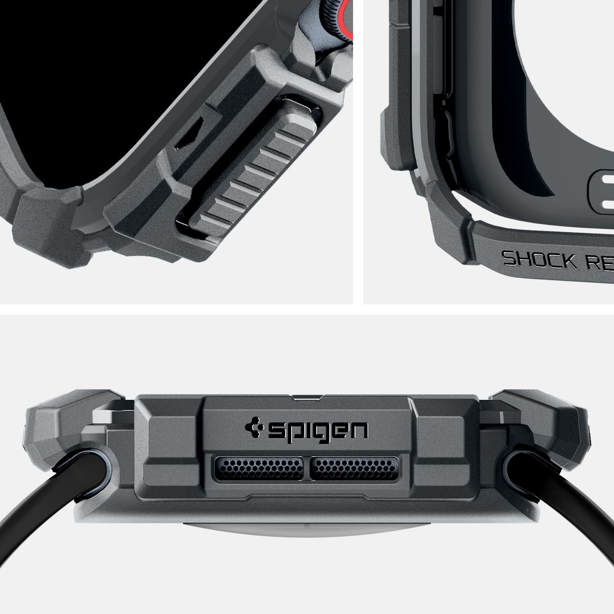 Spigen Rugged Armor, dark gray - Apple Watch 11/10 46mm (8)