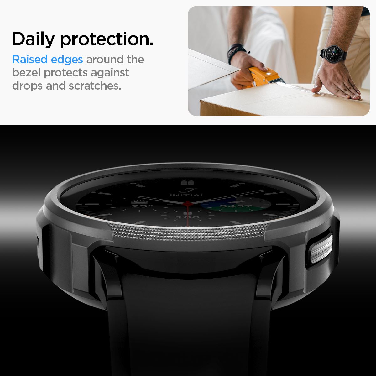 Spigen Liquid Air, black - Samsung Galaxy Watch5 Pro 45mm (12)