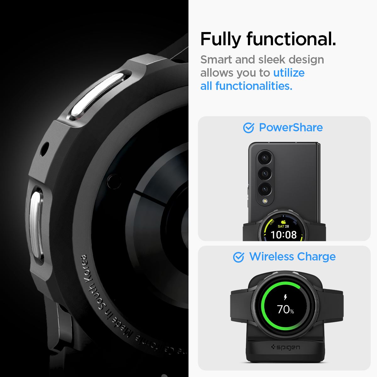 Spigen Liquid Air, black - Samsung Galaxy Watch5 Pro 45mm (13)
