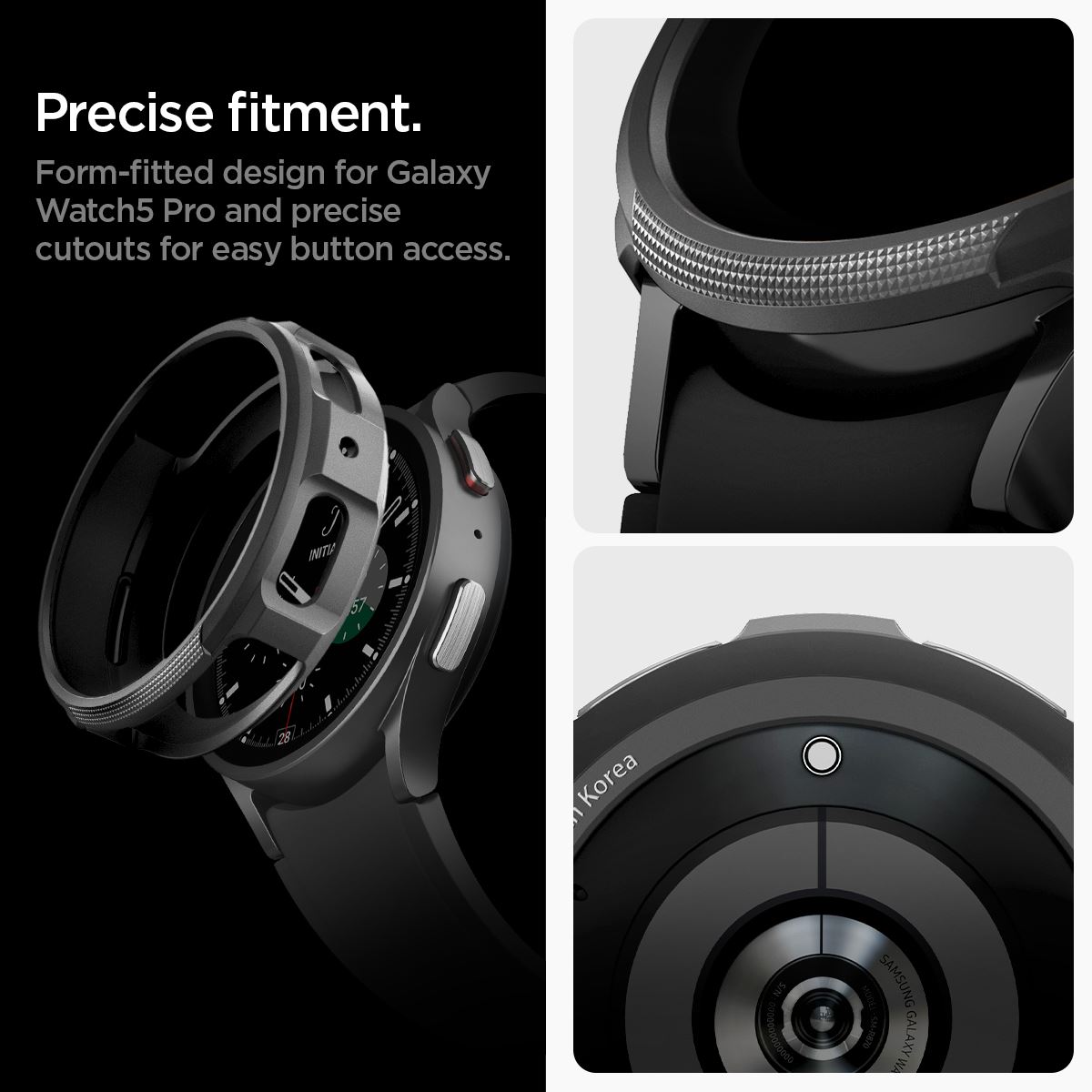 Spigen Liquid Air, black - Samsung Galaxy Watch5 Pro 45mm (15)