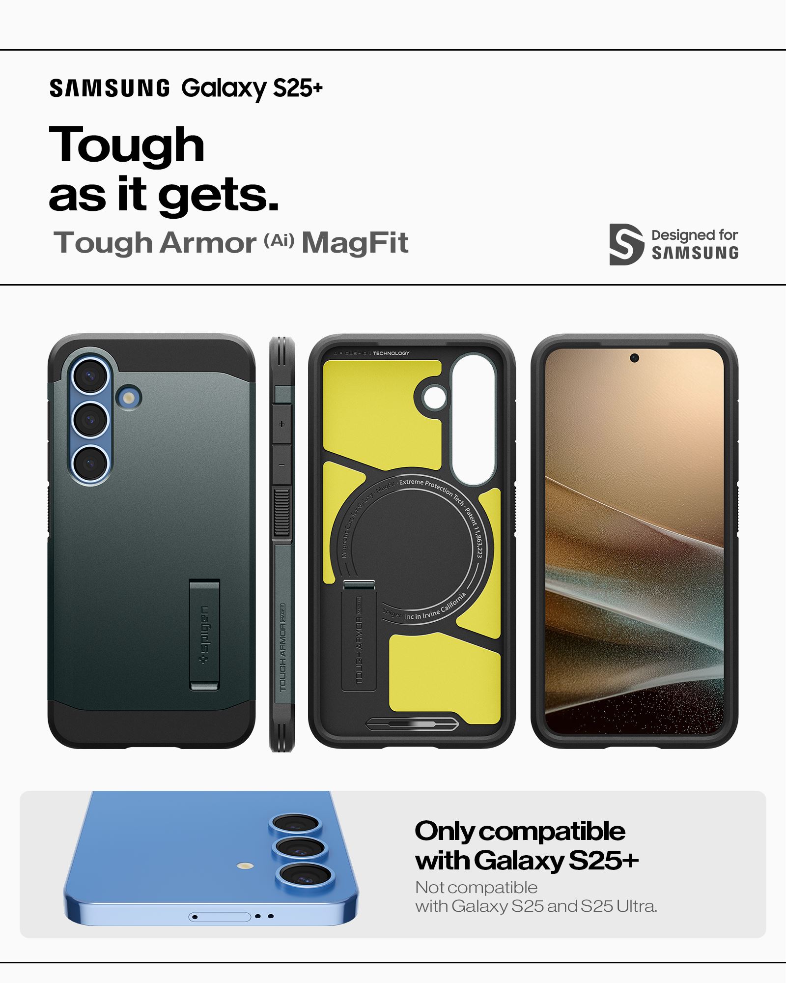 Spigen Tough Armor MagSafe, abyss green - Samsung Galaxy S25+ (14)